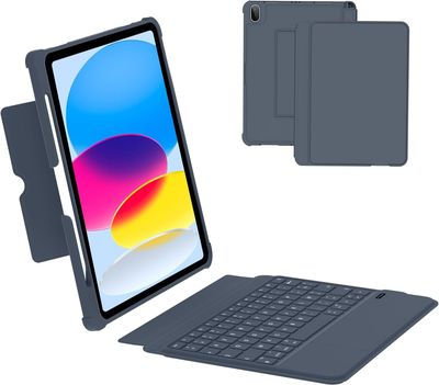 Nuflaz Klawiatura iPada 10. gen 2022, AZERTY, Podświetlenie 7 kolorów