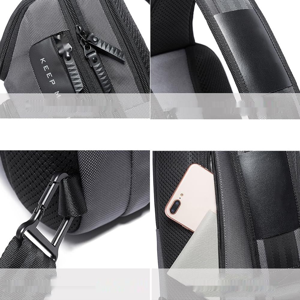 OZUKO Torba na Ramię Crossbody Bolsos Hombre z USB, Antykradzieżowa