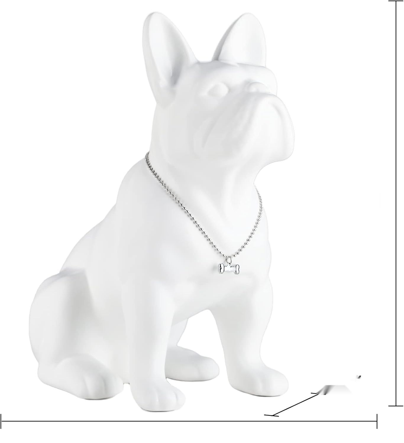 suruim Angielska statua buldoga z żywicy, dekoracja domu, 10.6 x 5.9 x 12.2 cala