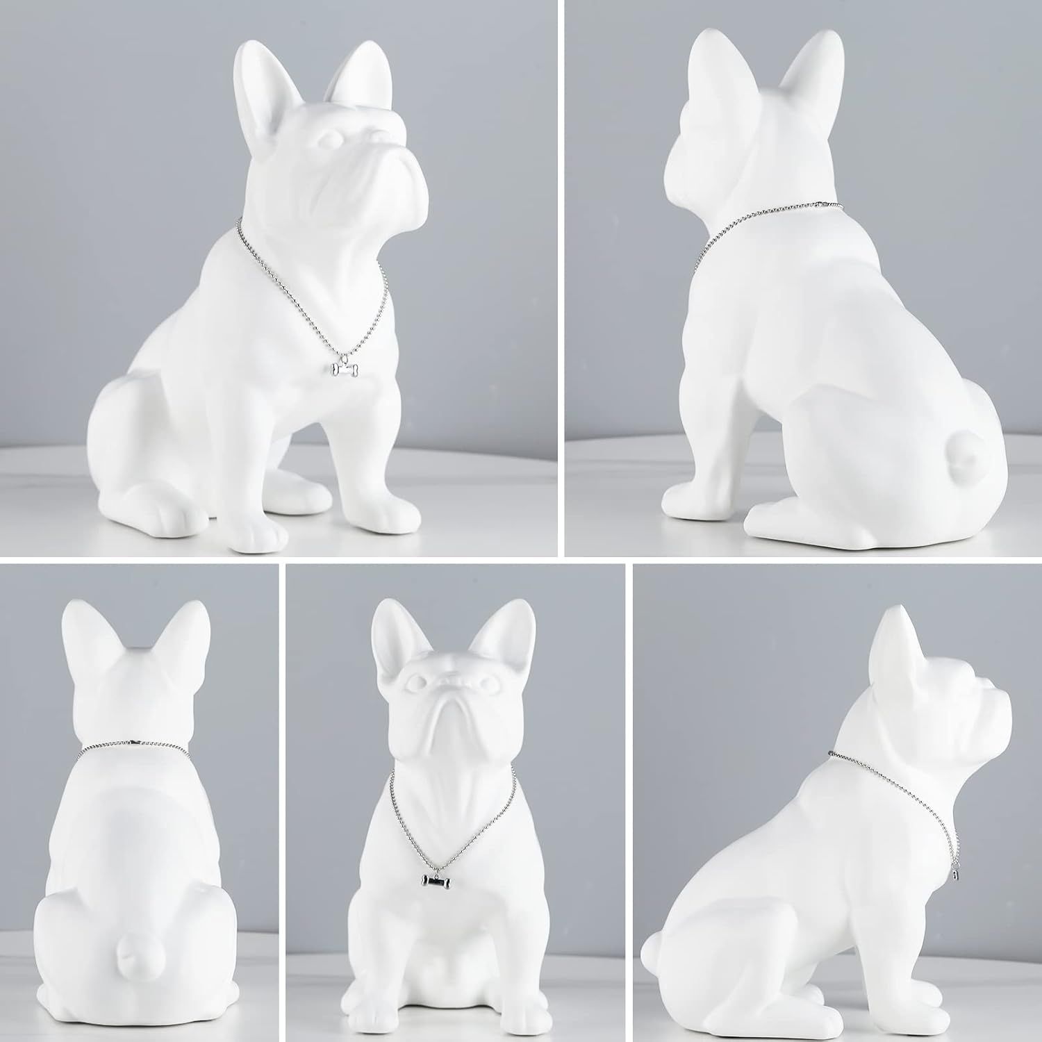 suruim Angielska statua buldoga z żywicy, dekoracja domu, 10.6 x 5.9 x 12.2 cala