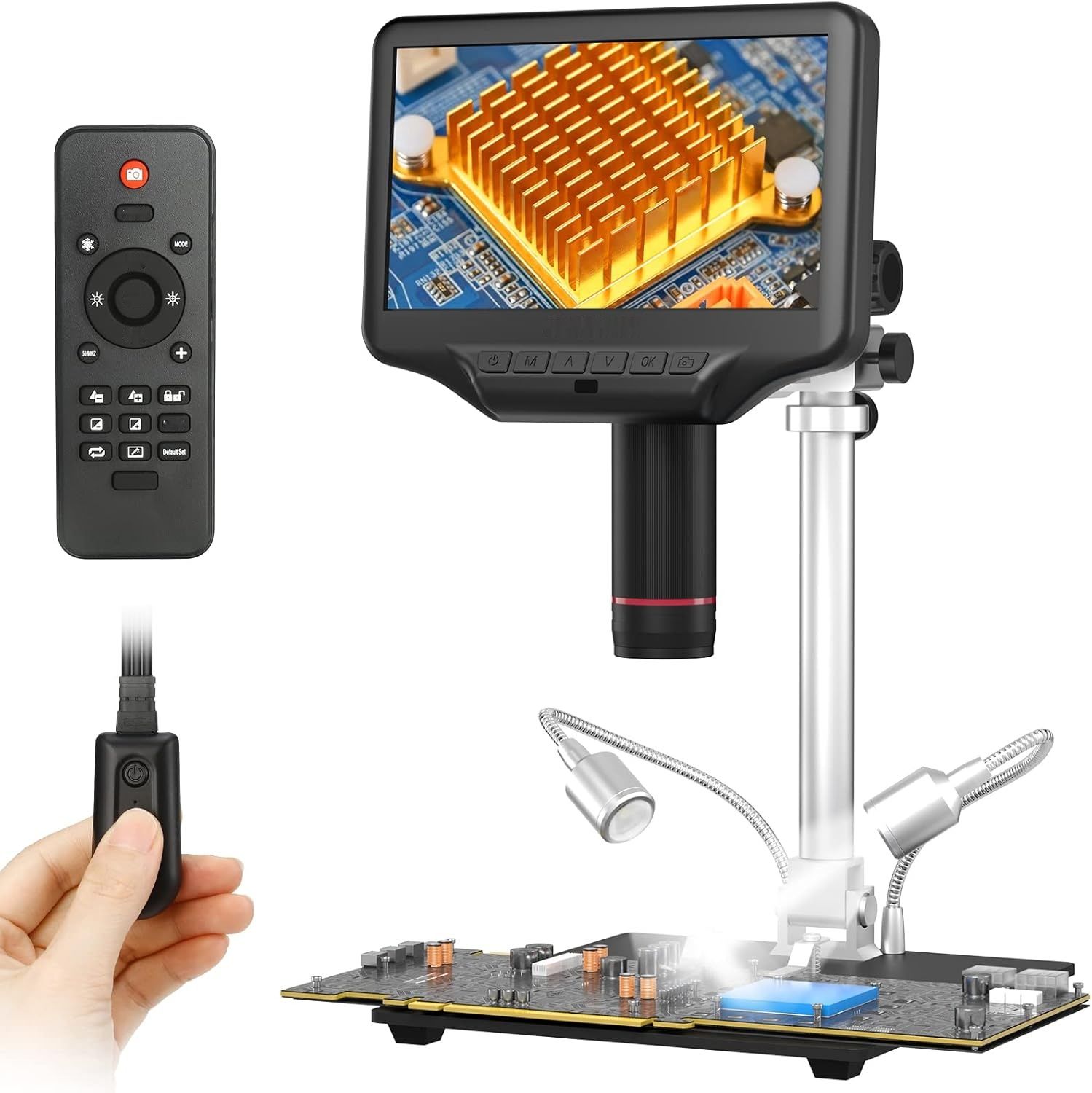 Andonstar AD407 Pro 3D HDMI mikroskop cyfrowy, 4MP 2160P UHD, 7&quot; LCD
