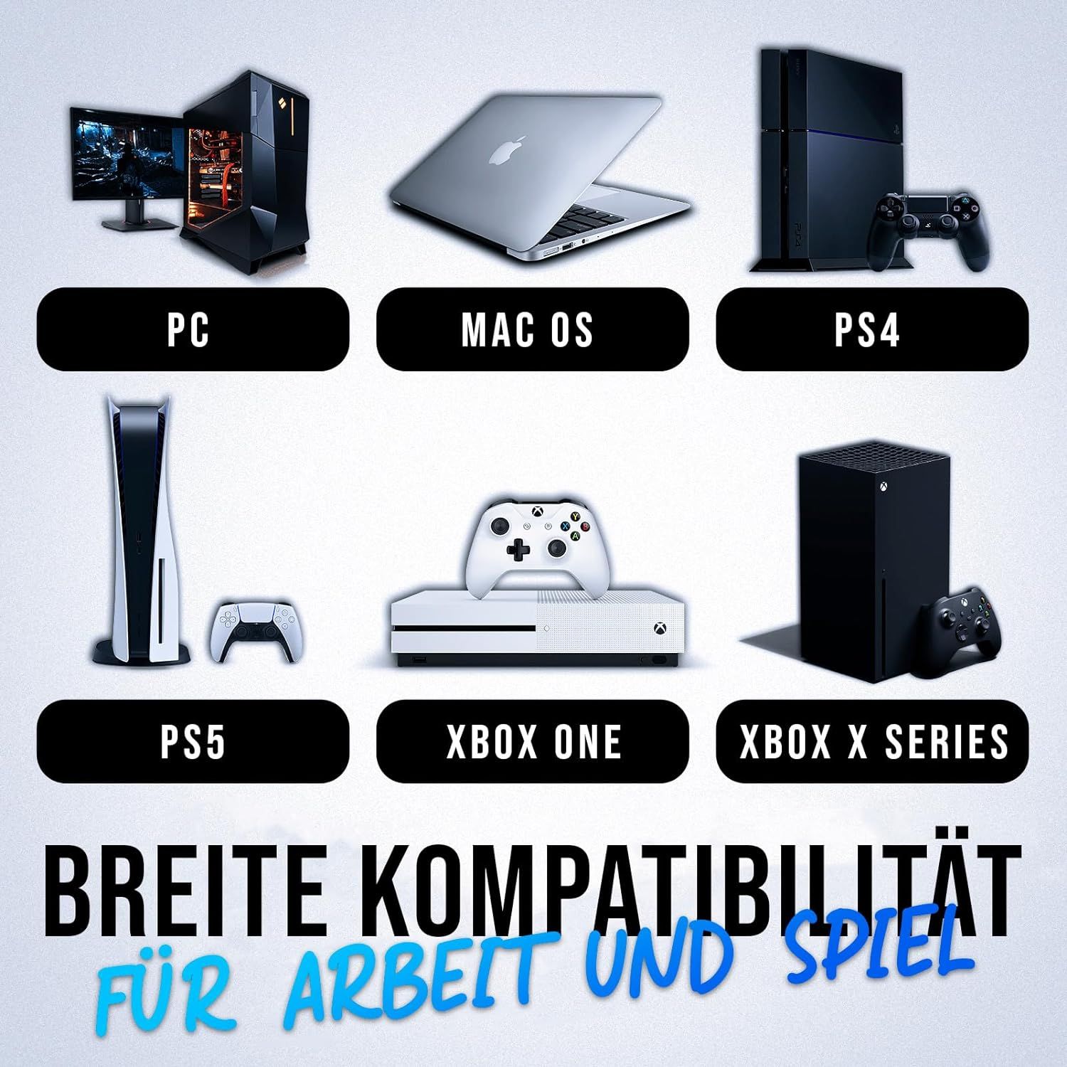 KLIM Chroma klawiatura gamingowa QWERTZ DEUTSCH z kablem USB + nowa wersja 2022