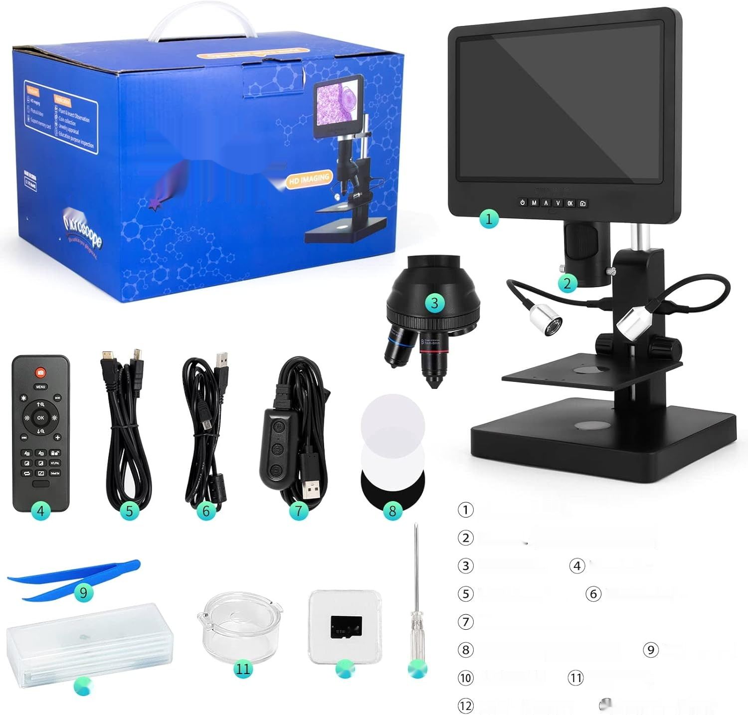 Mikroskop Cyfrowy HDMI Andonstar AD249S-P 10,1&quot;, 4000x, 2160P UHD