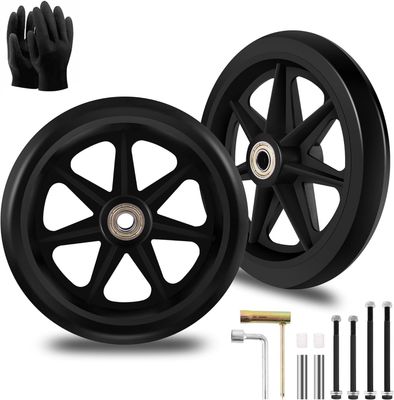 Zestaw 2szt 6&quot; Solid Spare Wheels – gumowe, odporne PU Tires, antypoślizgowe.