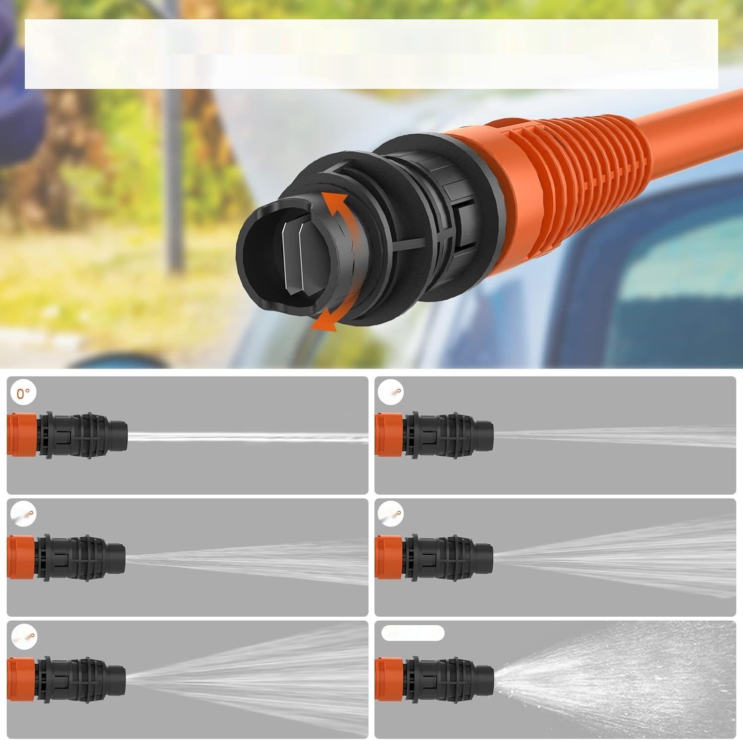 Bravolu Max 580 PSI Bezprzewodowa Myjka Wysokociśnieniowa z akcesoriami