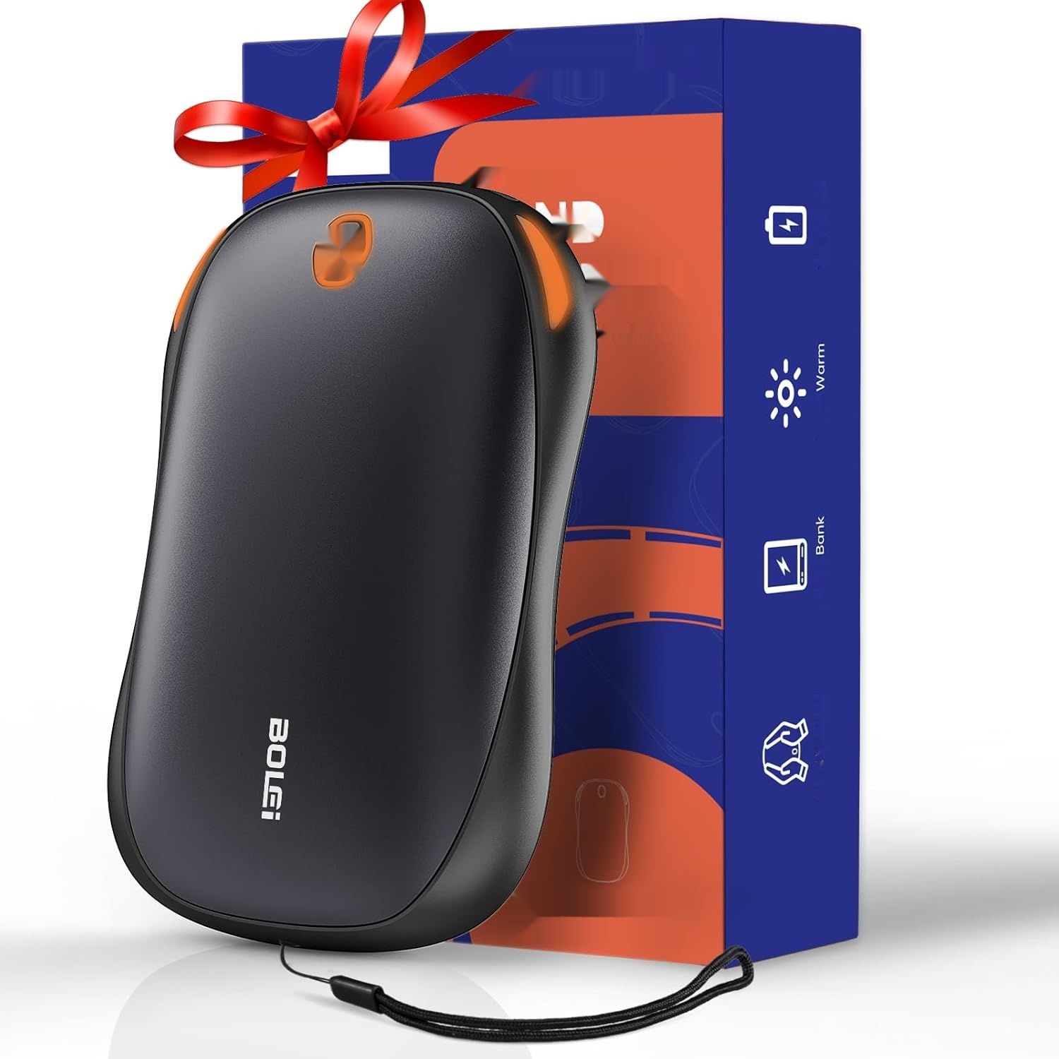 BOLEi ładowalny ogrzewacz do rąk, 10 000 mAh, USB, 3 tryby grzania