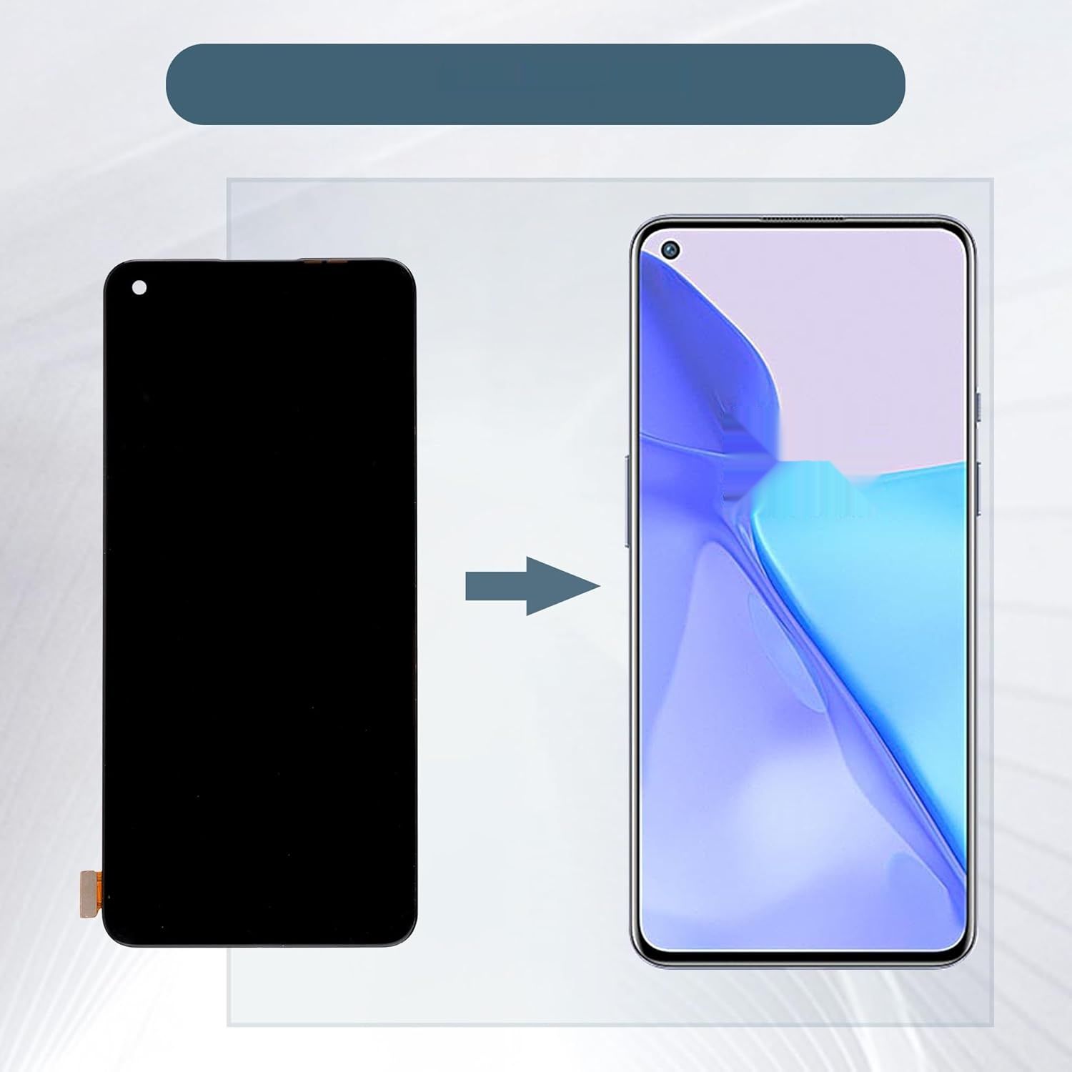 E-YIIVIIL zamiennik wyświetlacza TFT do OnePlus 9 LE2113, LE2111, LE2110.