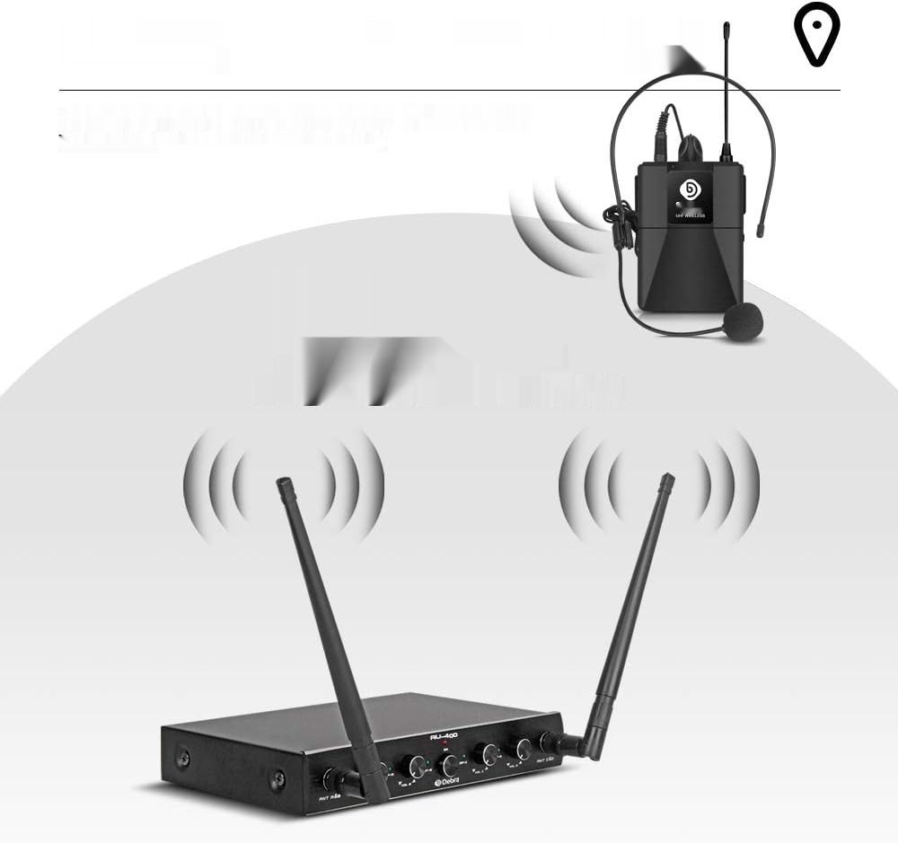 Debra Audio Pro System UHF 4-kanałowy, mikrofony, odbiornik, 4 nadajniki.