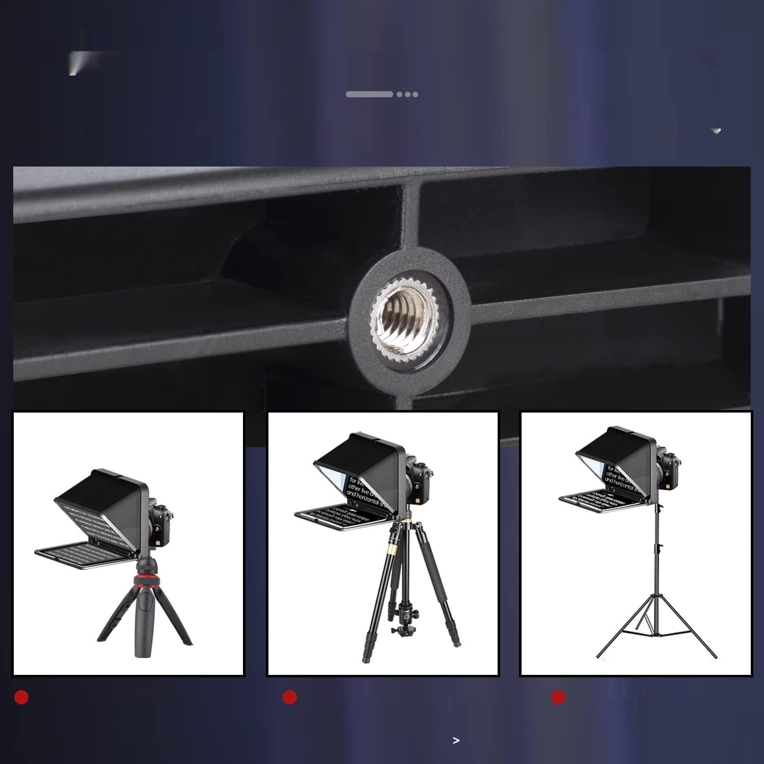LENSGO teleprompter do tabletów i smartfonów do 8 cali z pilotem.