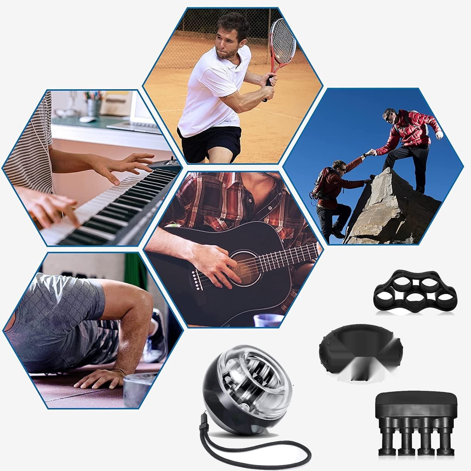 MUMUWIND Piłka nadgarstkowa, autostart gyroball, trening LED