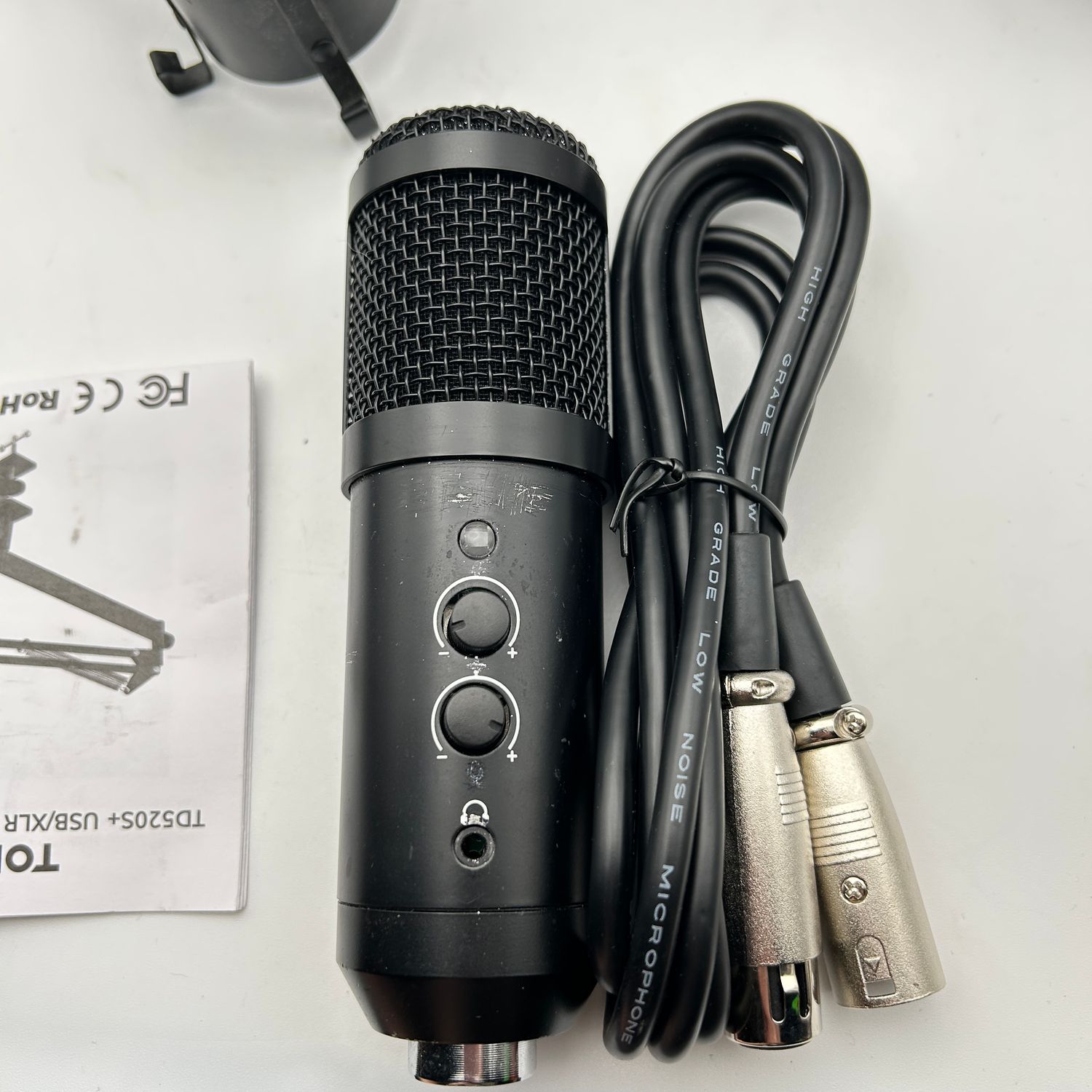 Mikrofon TONOR TD520S+ XLR/USB, do gier, RGB, wyciszenie, PC, PS4/5, Mac