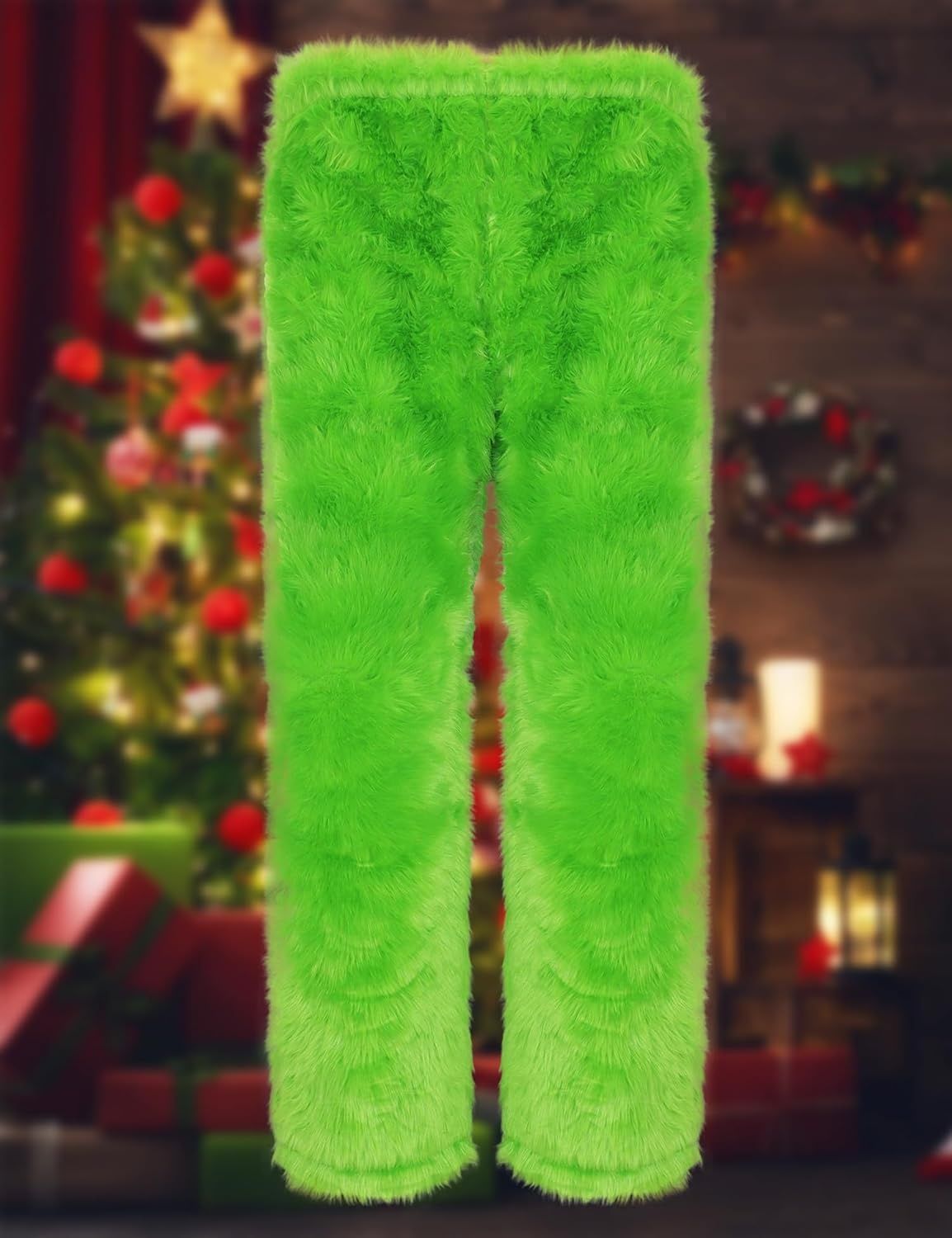 Miulruma Zielony kostium Grinch dla dorosłych mężczyzn i kobiet 3XL