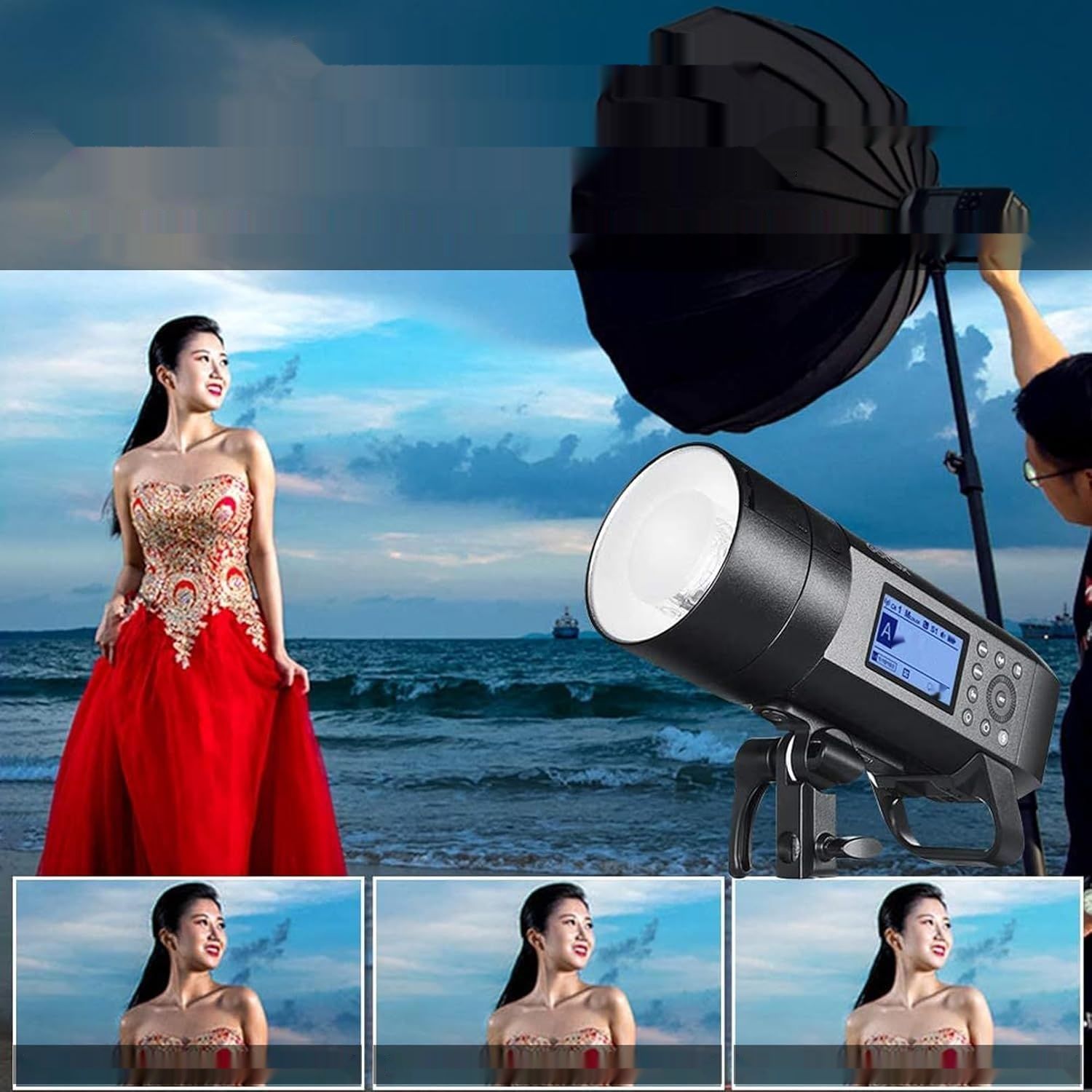 Godox AD400Pro 400Ws GN72 TTL Monolight, HSS, 2.4G, 390 błysków, LED.