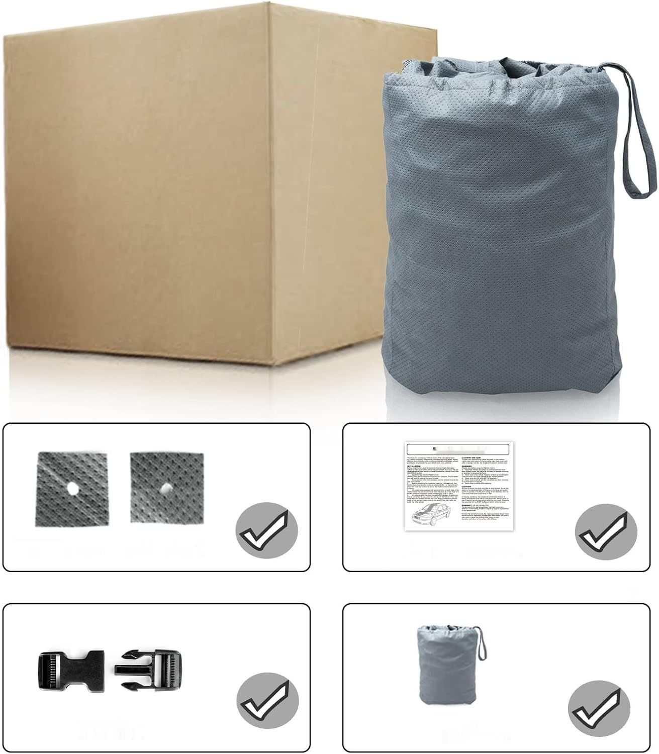 Leader Accessories Oddychający Pokrowiec na Samochód, Lekki, UV Stabilizowany