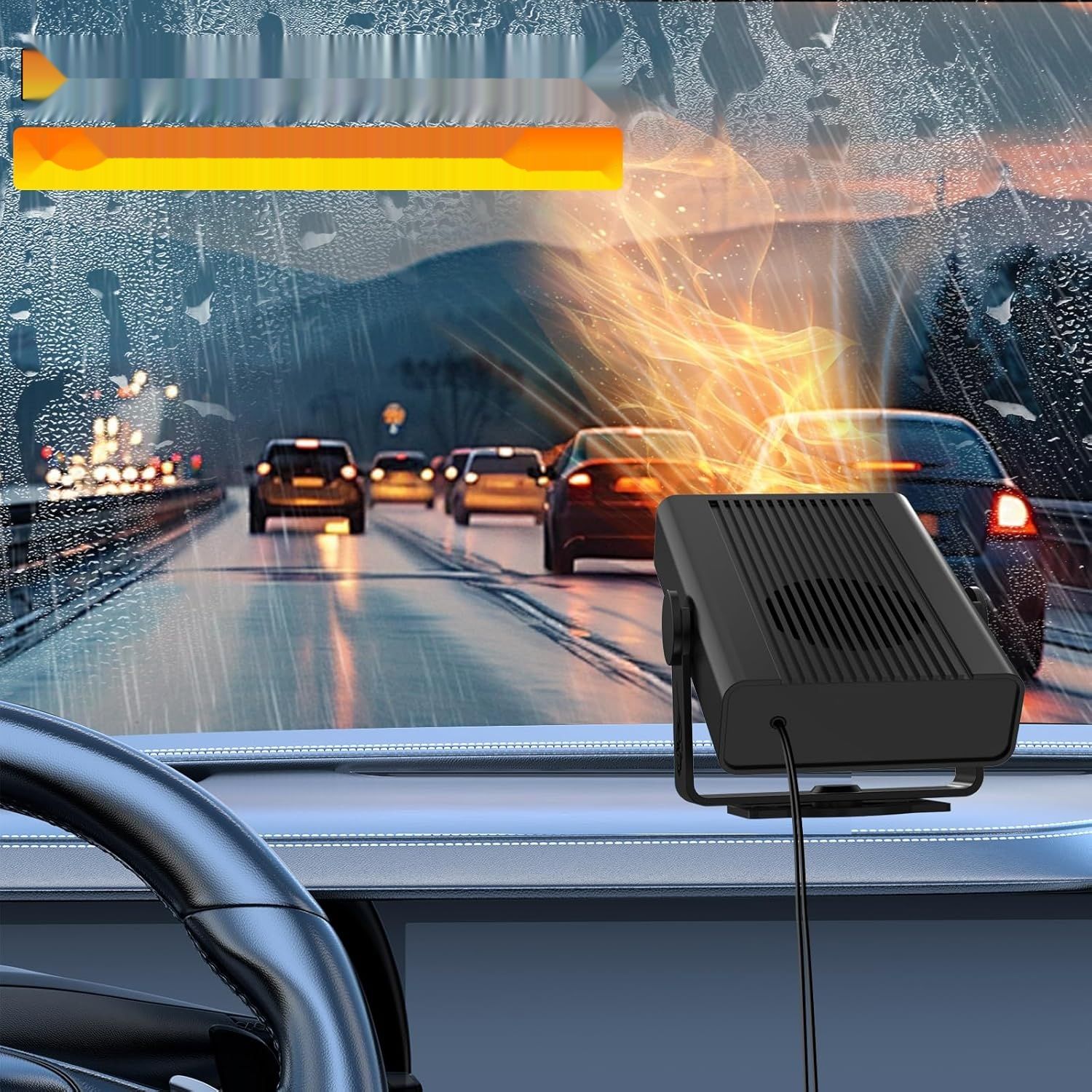 Ogrzewanie samochodowe 12V, termowentylator 360°, odmrażacz, wentylator 2w1.