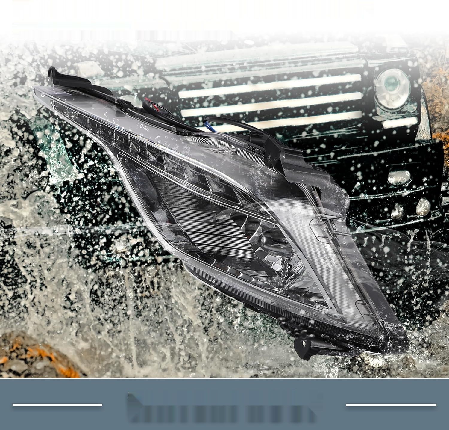 ABSOPRO Lampa Przeciwmgielna do Hyundai Sonata 11-15 Biały Bursztyn