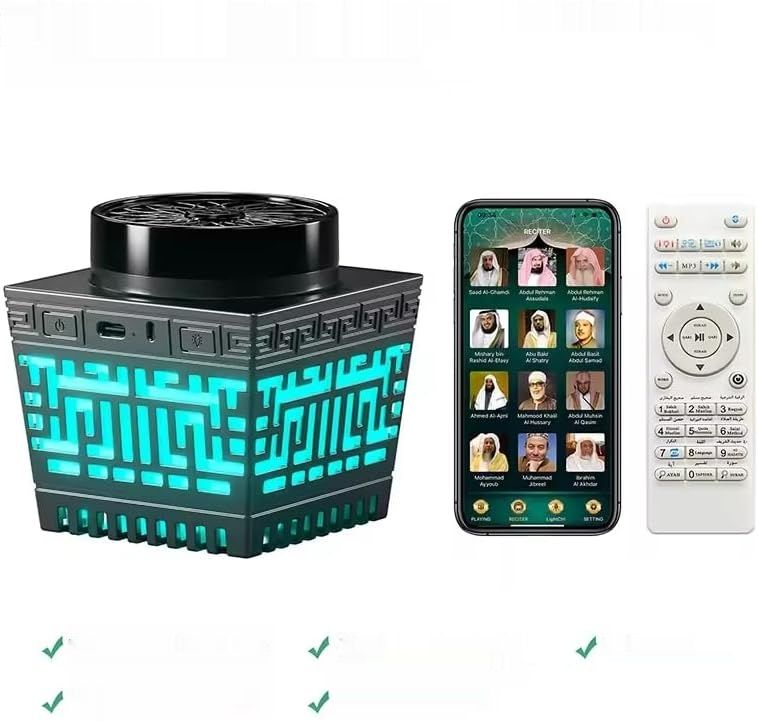 Palnik Bakhoor 3w1 + lampa Koran + zegar azan – Bluetooth HD Audio