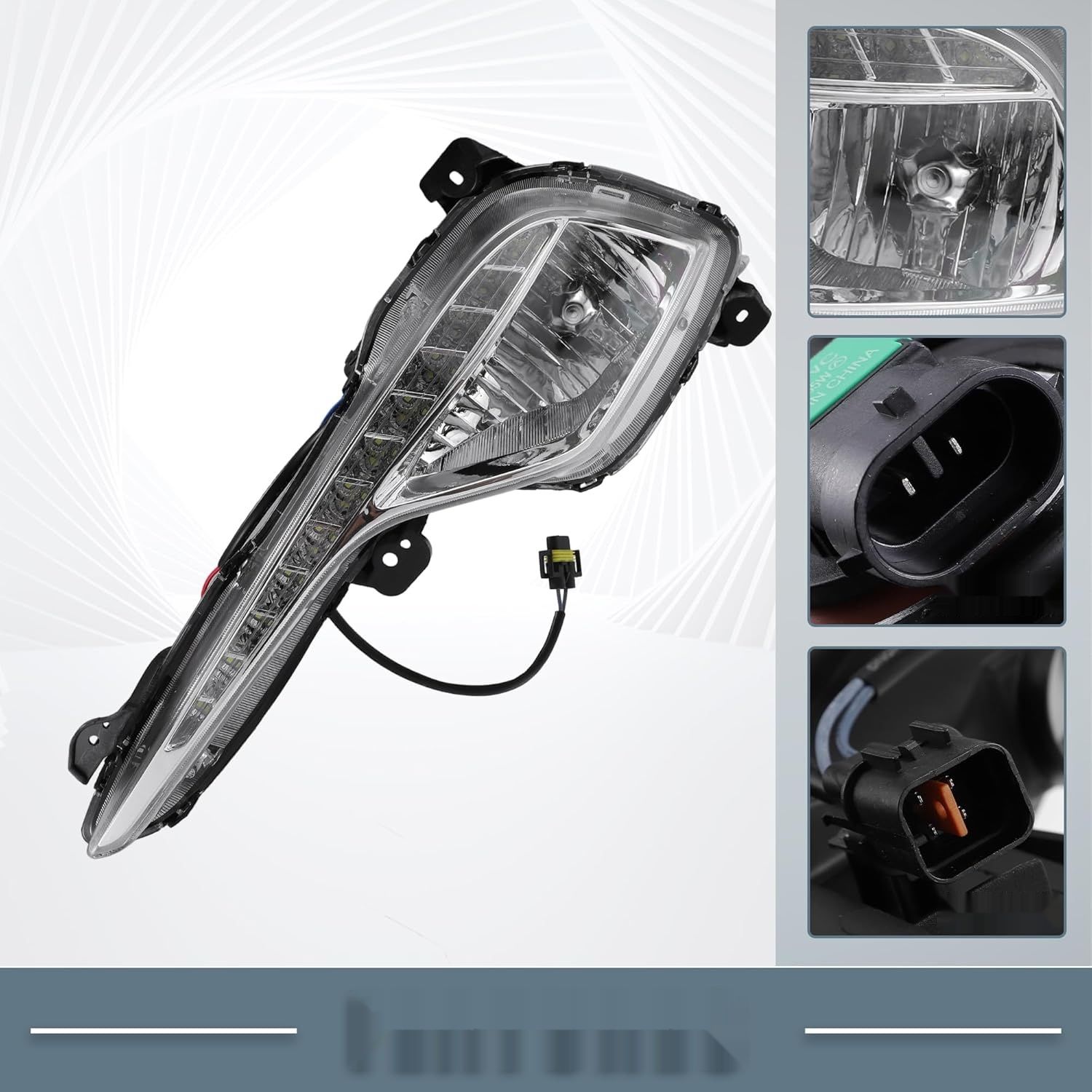ABSOPRO Lampa Przeciwmgielna do Hyundai Sonata 11-15 Biały Bursztyn