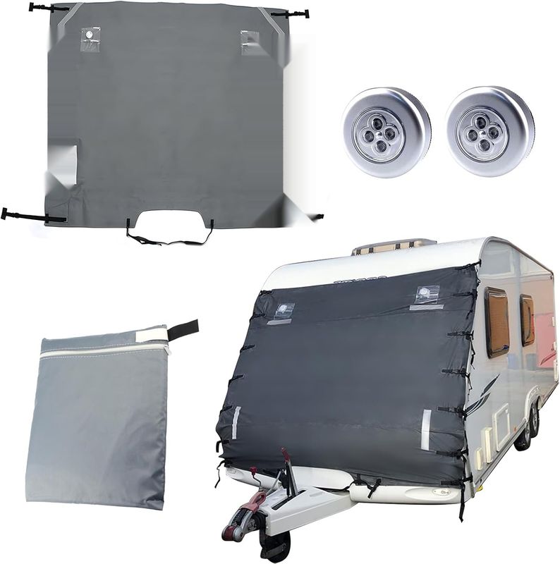 Caravan-Frontabdeckung wodoodporna 210x175cm osłona z LED (7 stóp szer.)