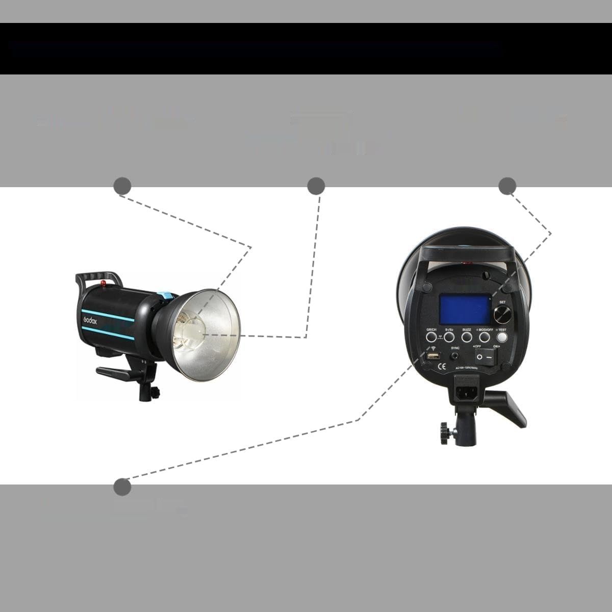 GODOX QS600II 600Ws GN76 Studio Strobe Flash Oświetlenie