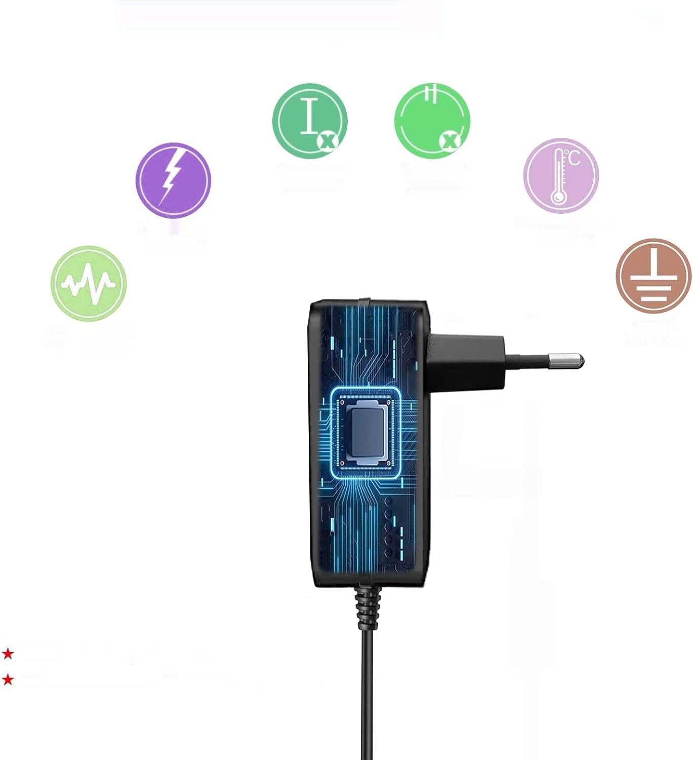 Gonine 18V adapter sieciowy, ładowarka z 5 wymiennymi gniazdami