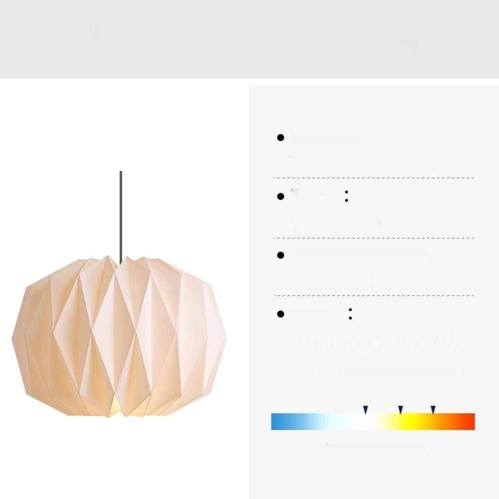 Abażur lampa wisząca origami, styl skandynawski, piękny i prosty.