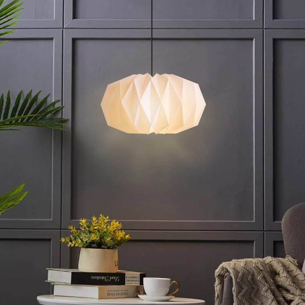 Abażur lampa wisząca origami, styl skandynawski, piękny i prosty.