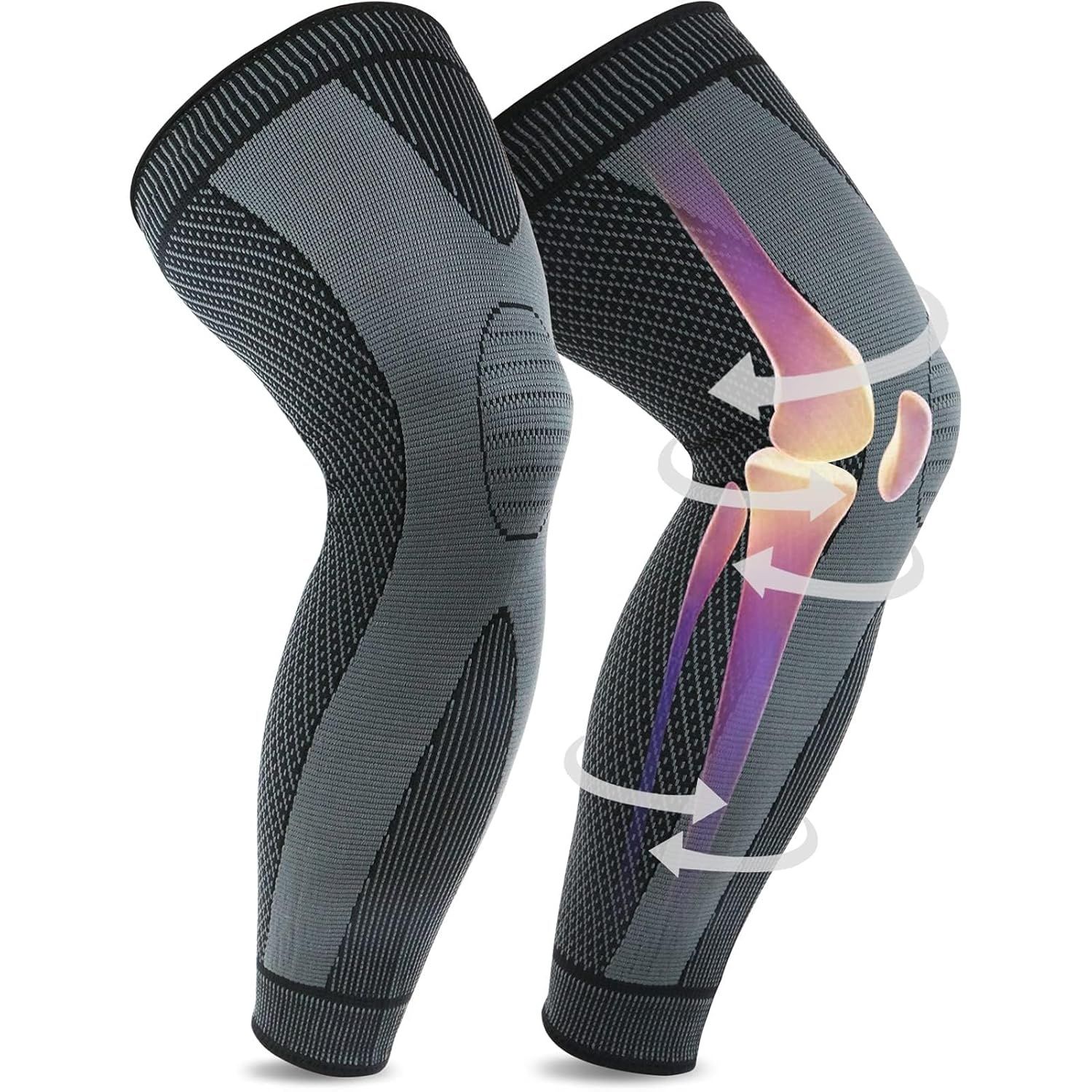 Beister Kompresyjny Stabilizator Kolana dla Mężczyzn i Kobiet (Para) XL