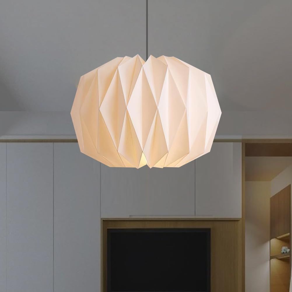 Abażur lampa wisząca origami, styl skandynawski, piękny i prosty.