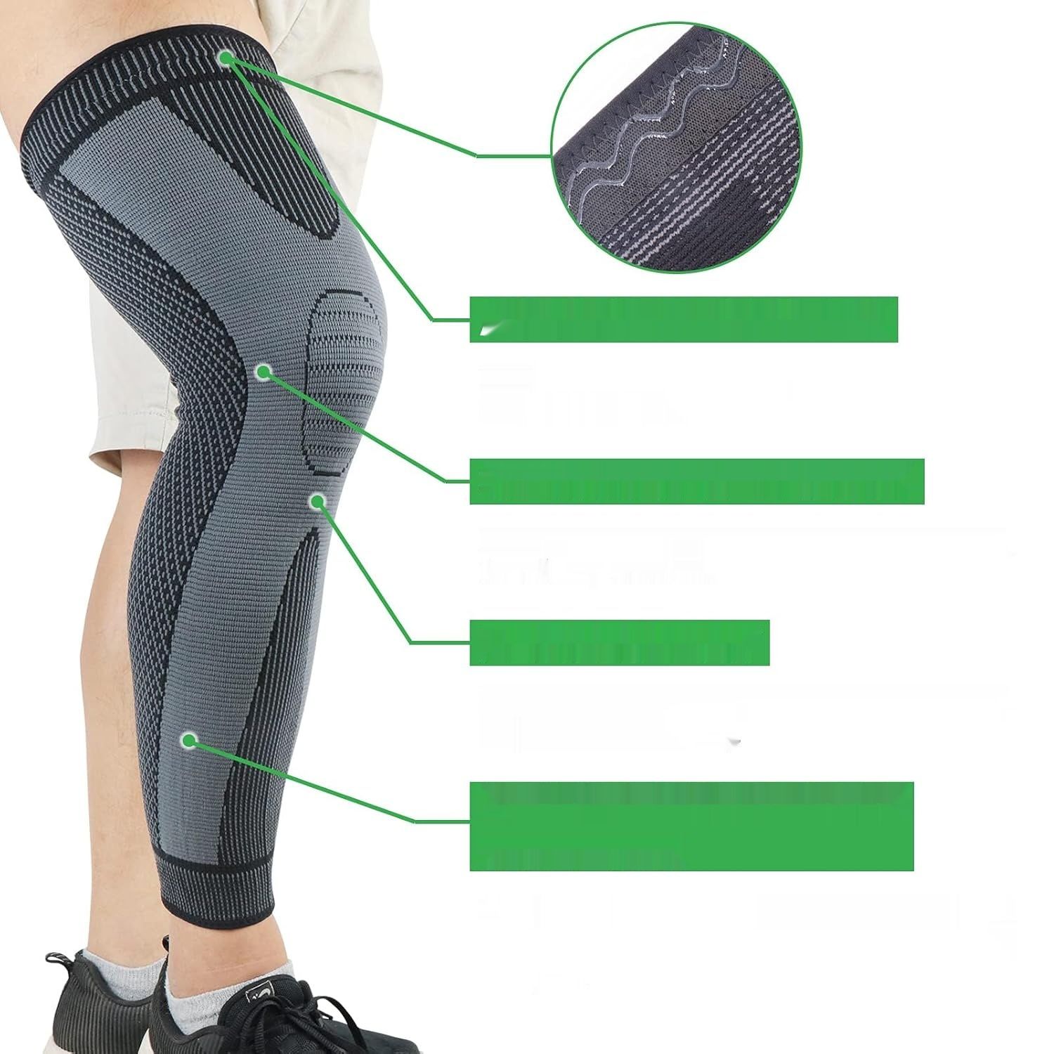 Beister Kompresyjny Stabilizator Kolana dla Mężczyzn i Kobiet (Para) XL