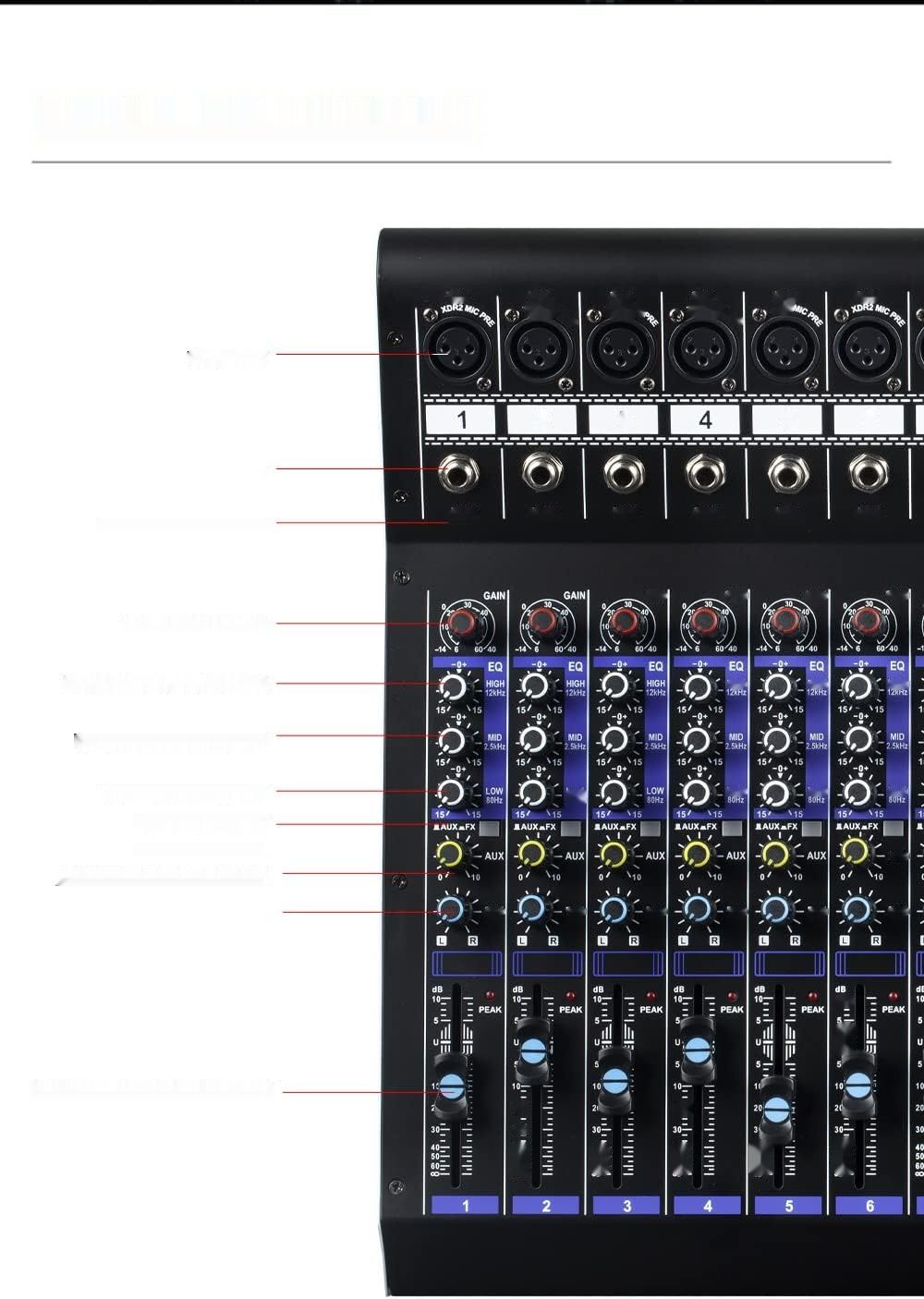 Weymic MX-120 Mikser profesjonalny (12 kanałów) DSP Effektor USB XLR RCA