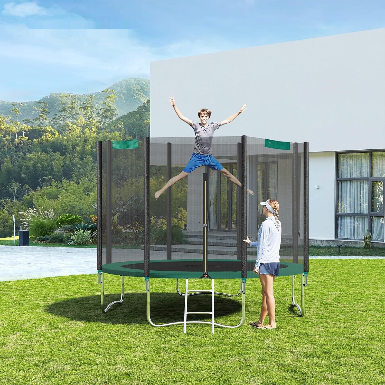 SONGMICS Poduszka ochronna do trampoliny, odporna na UV i rozerwanie