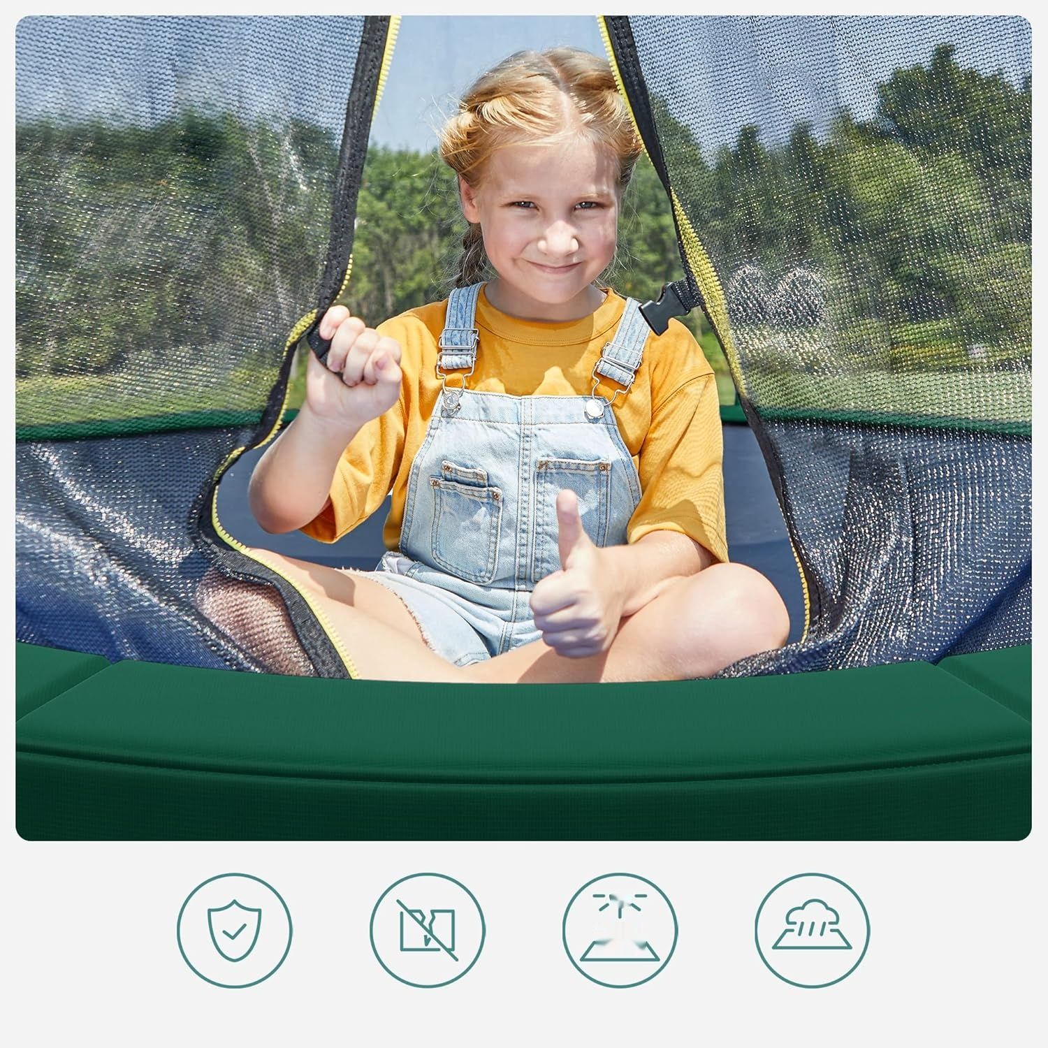 SONGMICS Poduszka ochronna do trampoliny, odporna na UV i rozerwanie