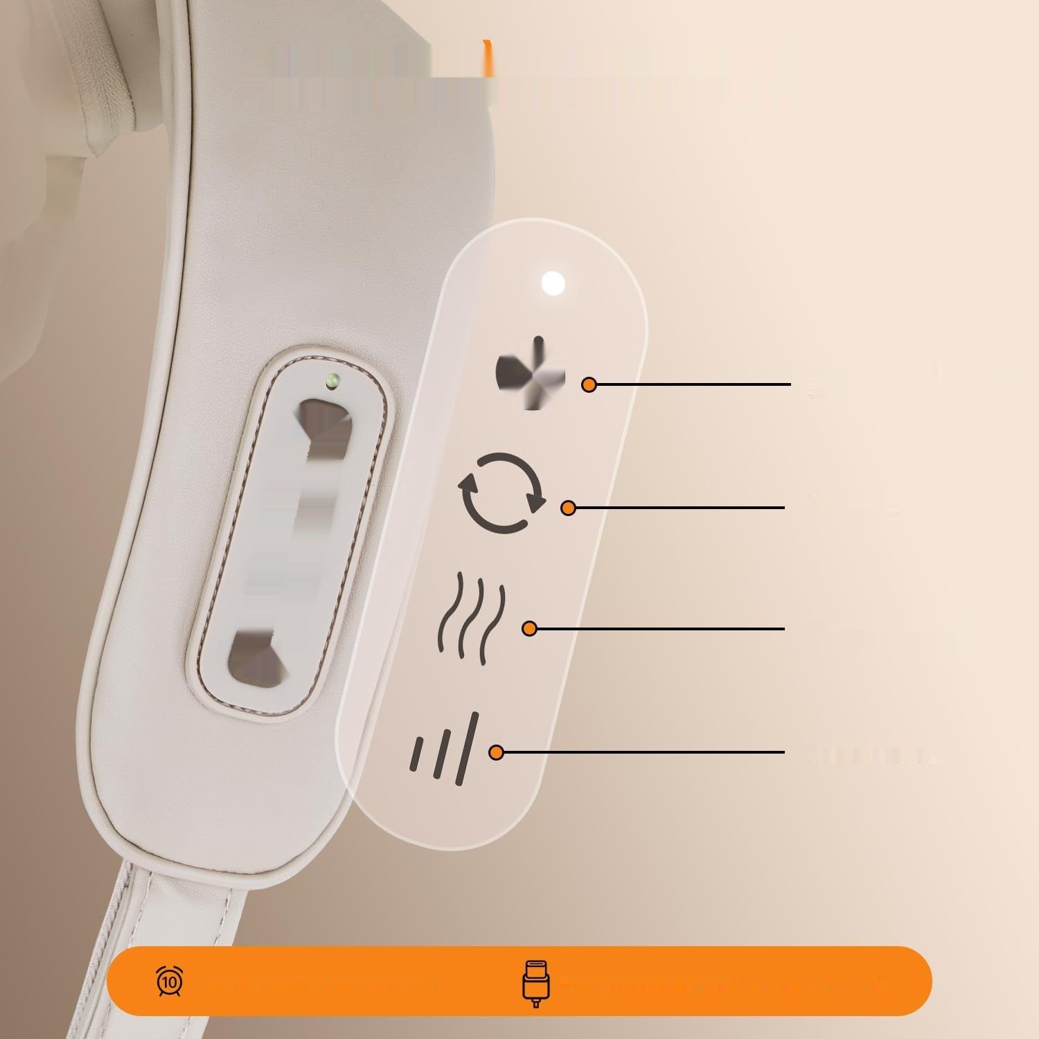 Mebak N1 Masażer Szyi Shiatsu 5D Obrotowa Prędkość z Podgrzewaniem