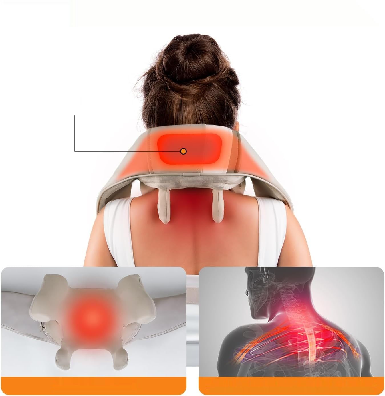 Mebak N1 Masażer Szyi Shiatsu 5D Obrotowa Prędkość z Podgrzewaniem