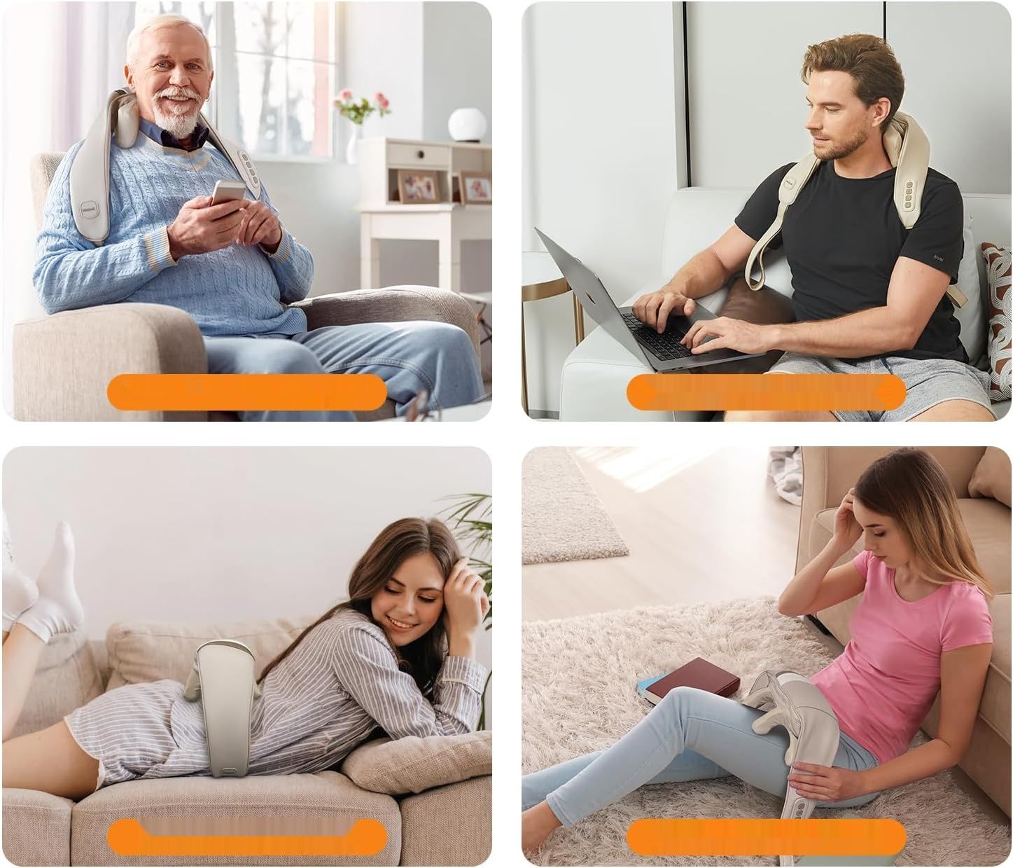Mebak N1 Masażer Szyi Shiatsu 5D Obrotowa Prędkość z Podgrzewaniem