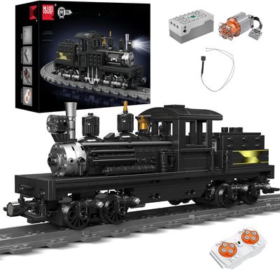 Mould King 12032 Technik Model Pociągu Parowego, 880 el., zdalne sterowanie.