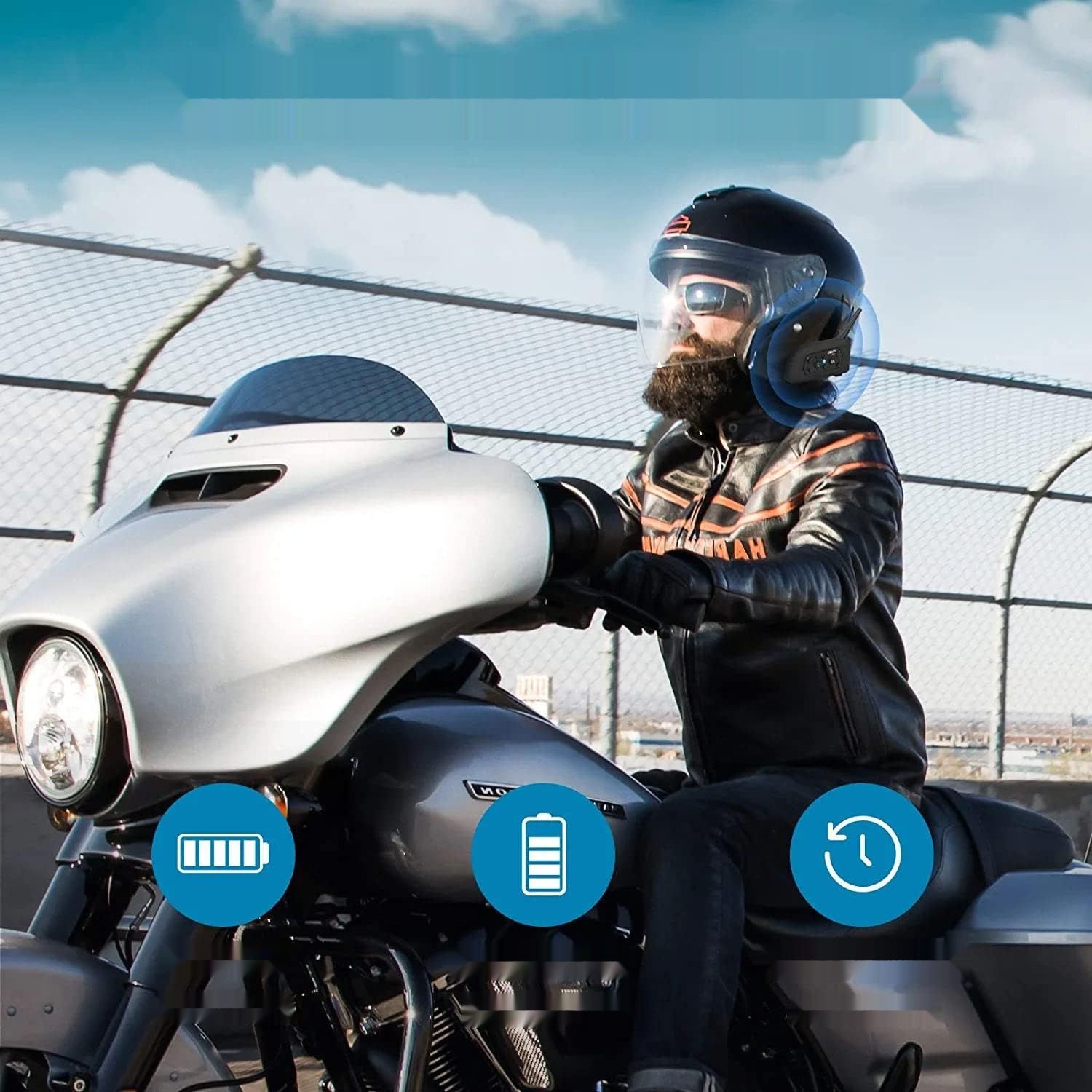 EJEAS V6 Interkom Motocyklowy Bluetooth, 1200m, Wodoodporny, GPS, DSP.