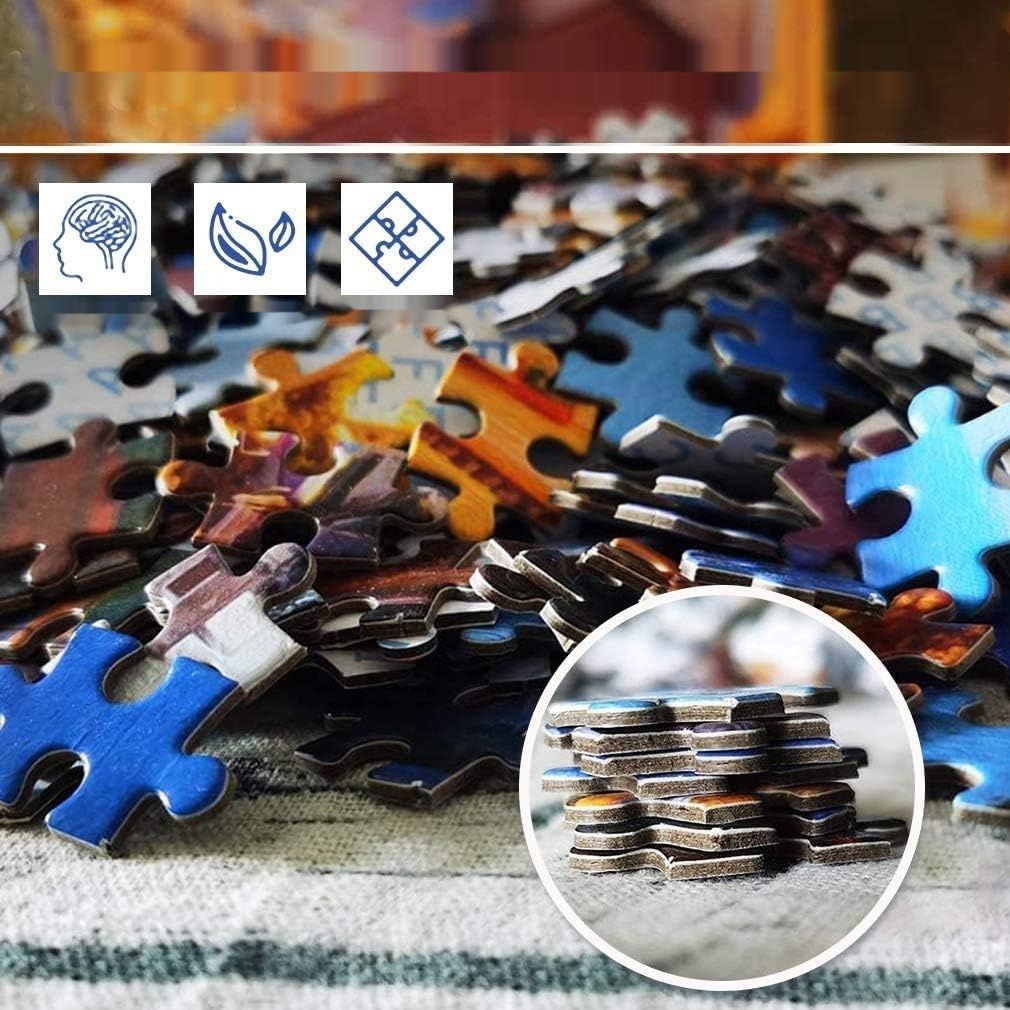 Bweissth 1000 Elementów Puzzle Zachód Słońca nad Jeziorem Gra dla Rodziny