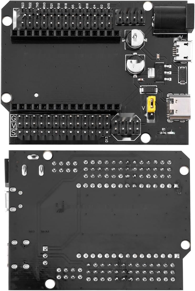 2 Zestawy ESP32S i Adapter Terminalowy, NodeMcu ESP32 Wroom 32 WLAN WiFi BT CH340