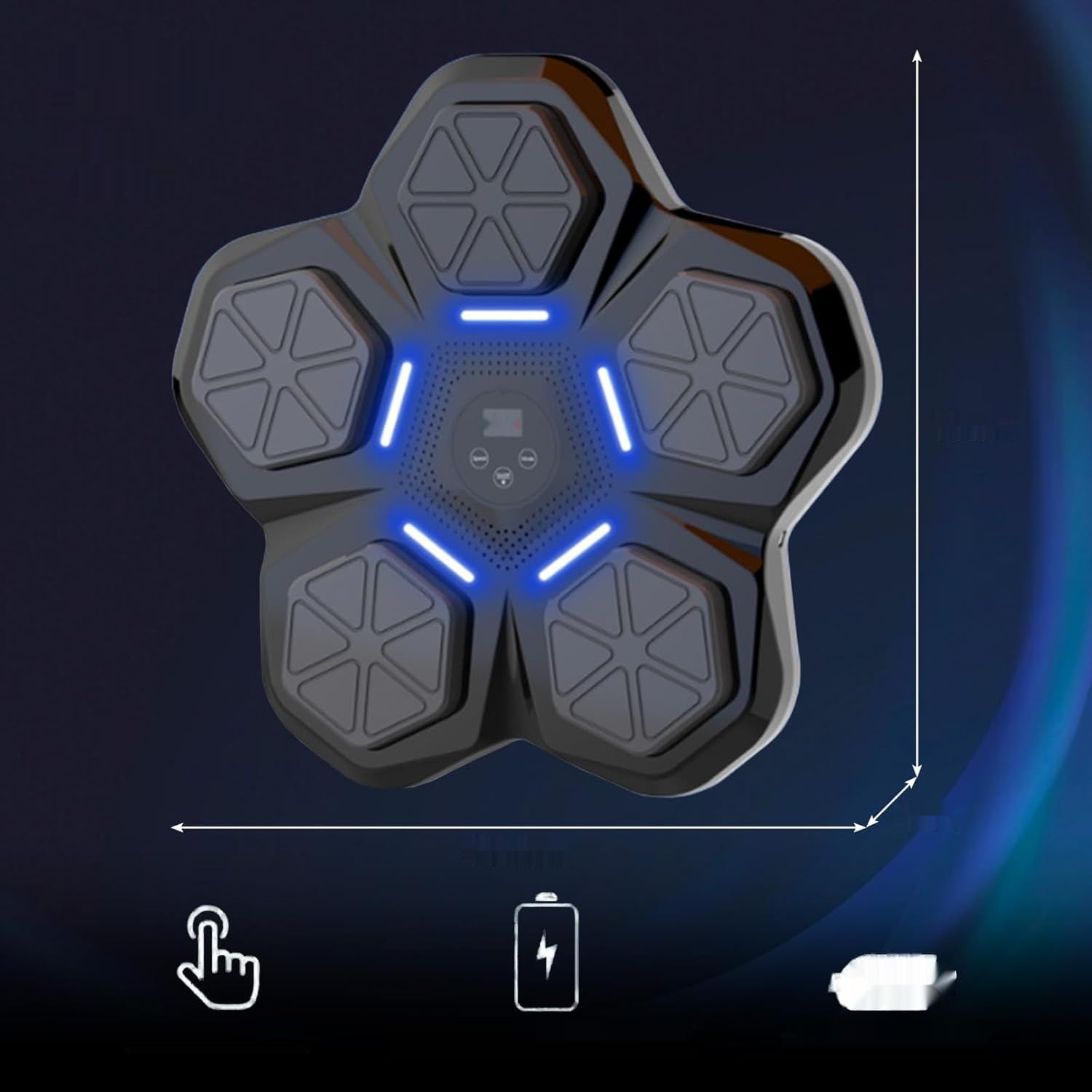 Kensbro Music Boxing Machine, Bluetooth, LED, 9 trybów, TPR, 2h bateria