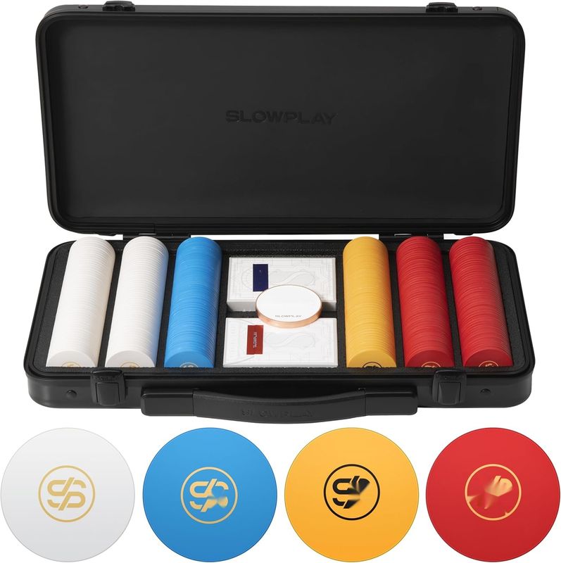 SLOWPLAY Godel Ceramiczny zestaw żetonów 300 szt., 39mm, 10g, etui w zestawie.