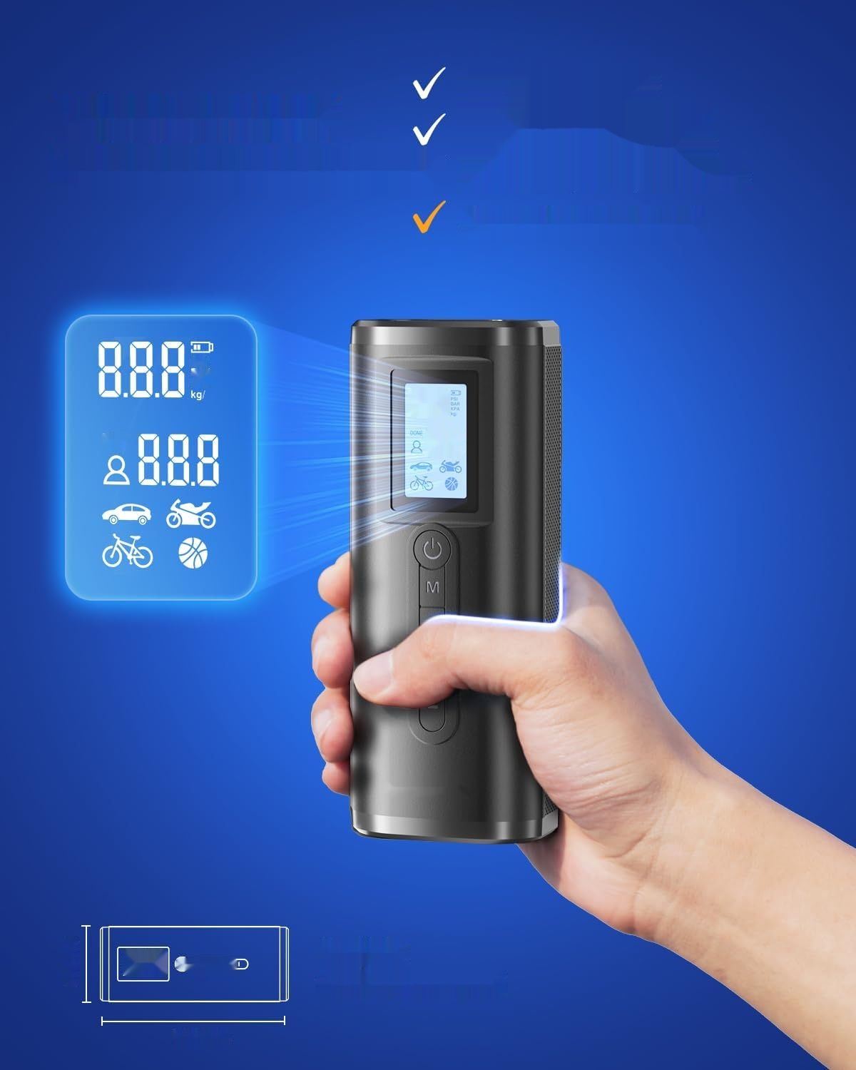 Woowind AP2-P Pompka do opon Przenośna sprężarka powietrza 150 PSI
