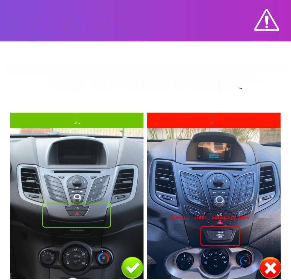 NHOPEEW Radio 2GB+32GB dla Ford Fiesta 2009-2016 z Carplay, 9.7&quot; Ekran.