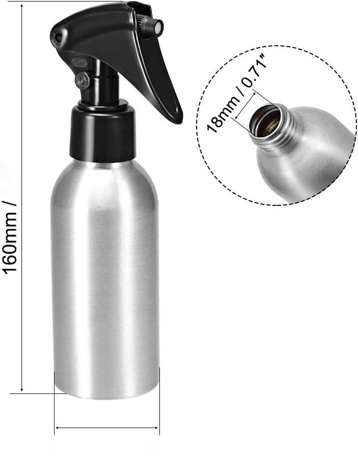 sourcing map Aluminiowy Pojemnik - Butelka ze Spryskiwaczem 3oz/100ml