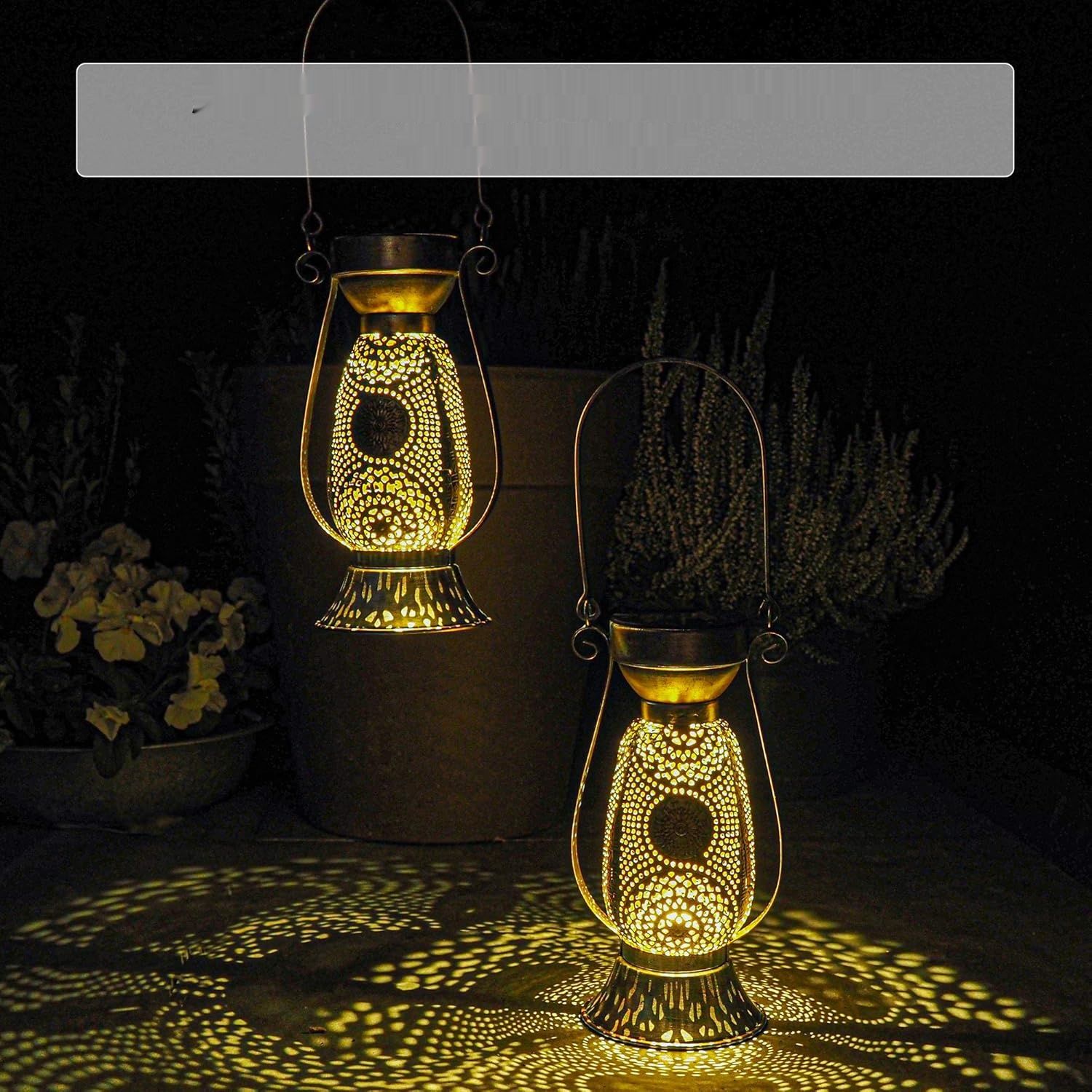 Gadgy Latarnia solarna orientalna | 2 sztuki | Lampa LED IP65 Metal