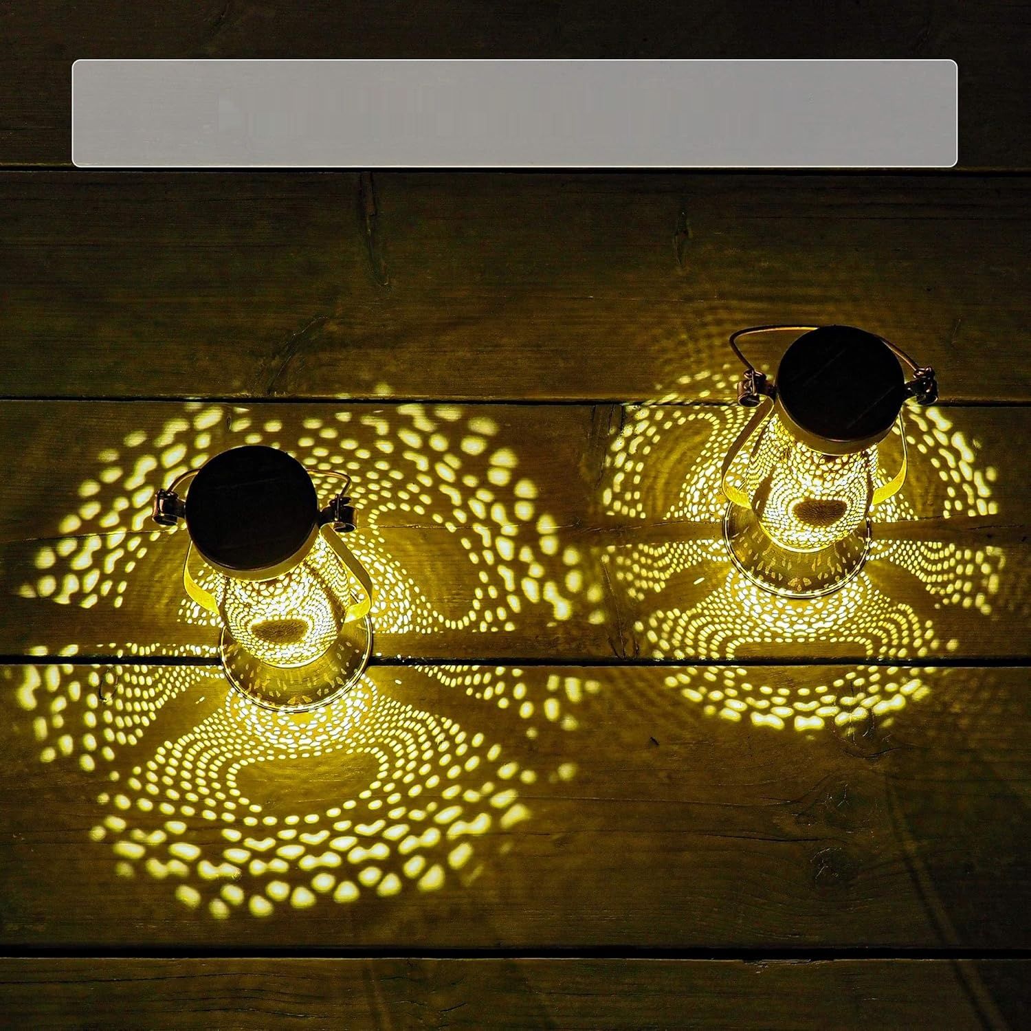 Gadgy Latarnia solarna orientalna | 2 sztuki | Lampa LED IP65 Metal