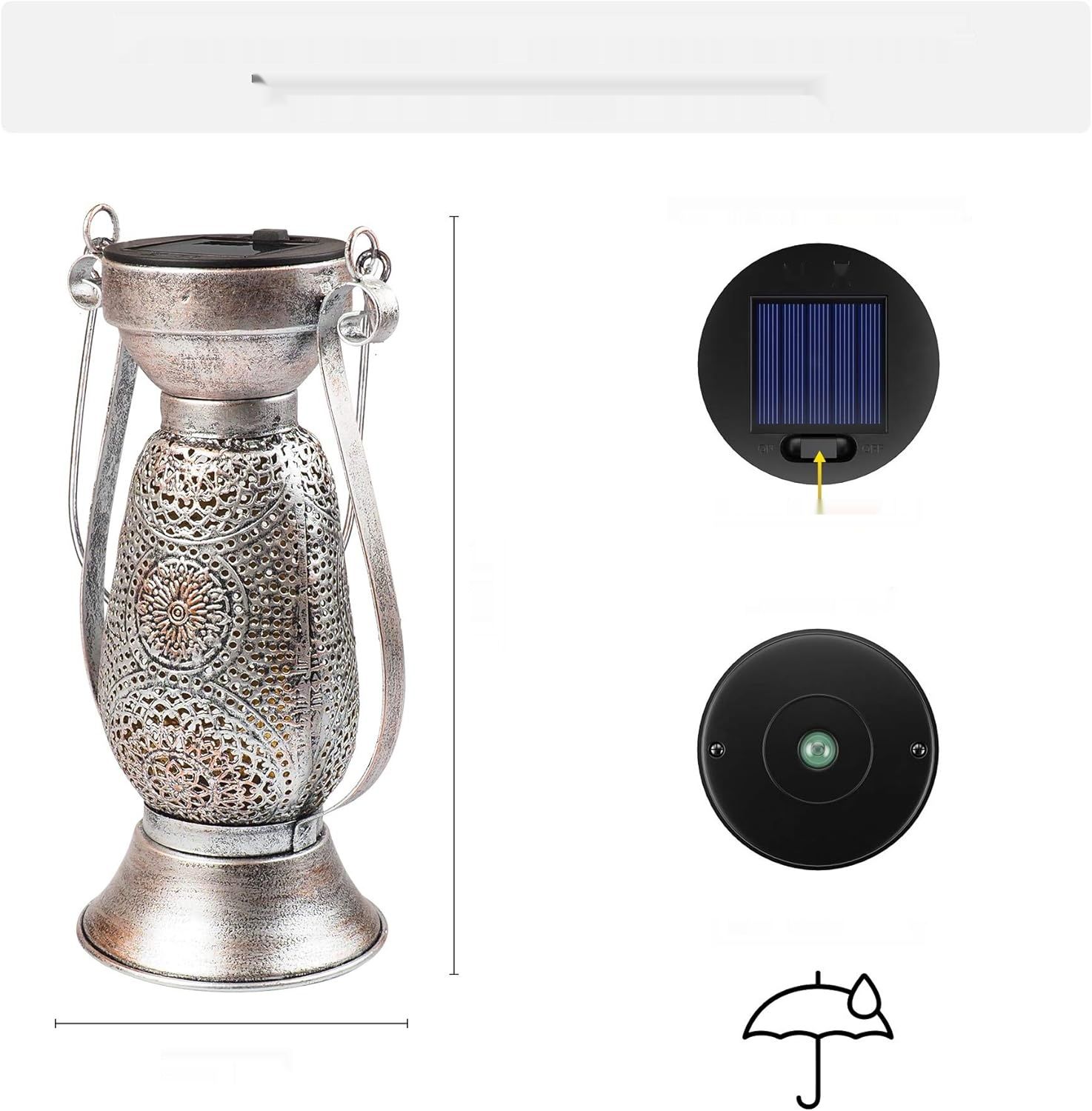 Gadgy Latarnia solarna orientalna | 2 sztuki | Lampa LED IP65 Metal