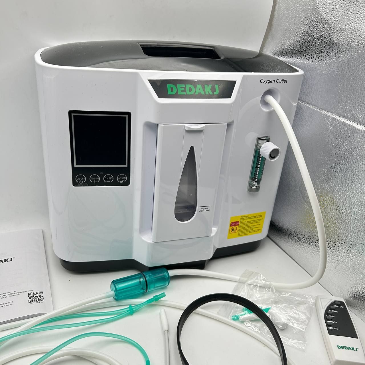 DEDAKJ Koncentrator Tlenu DE-1A, 1-7 L/min, 30%-90%, Pilot