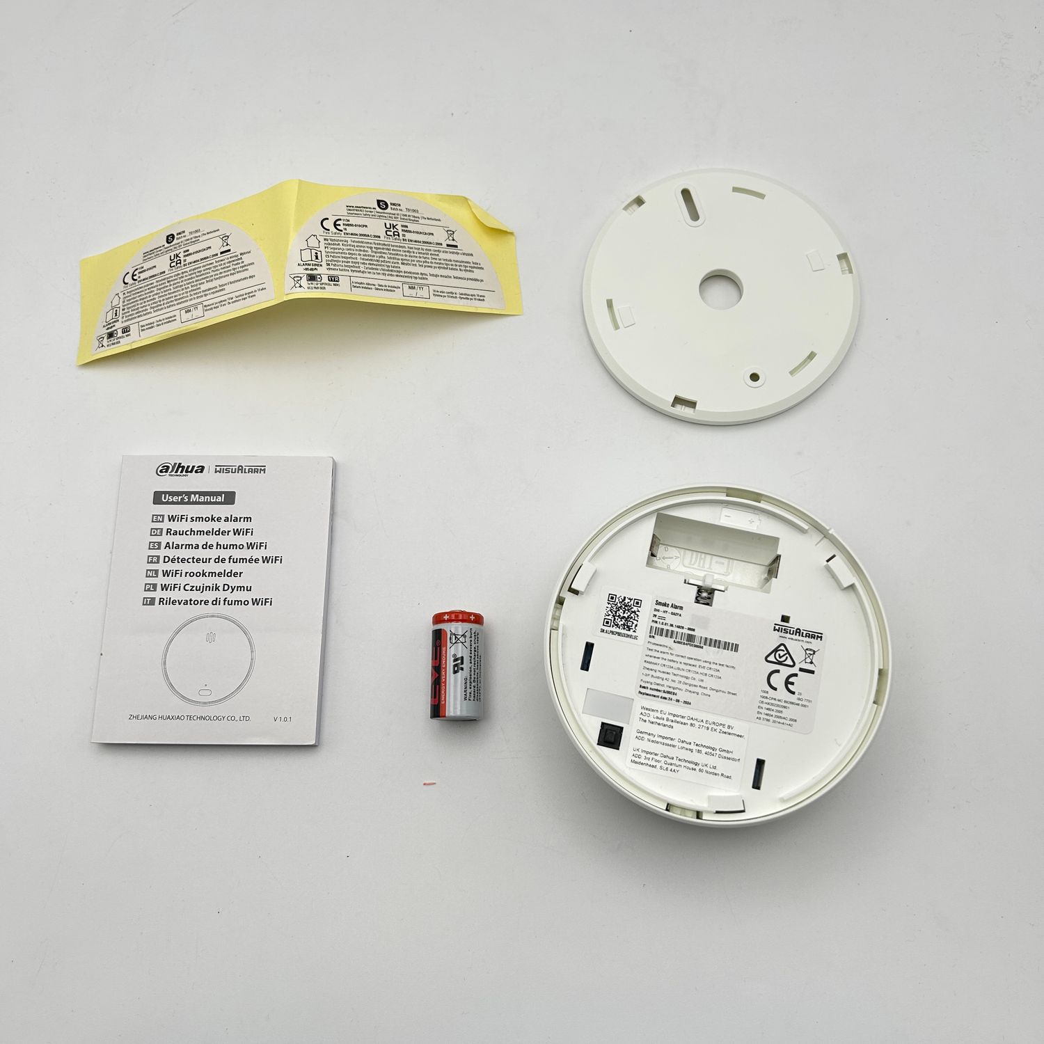 WLAN Czujnik Dymu Wisualarm Home Security TÜV EN 14604 (Zestaw 1 szt.)